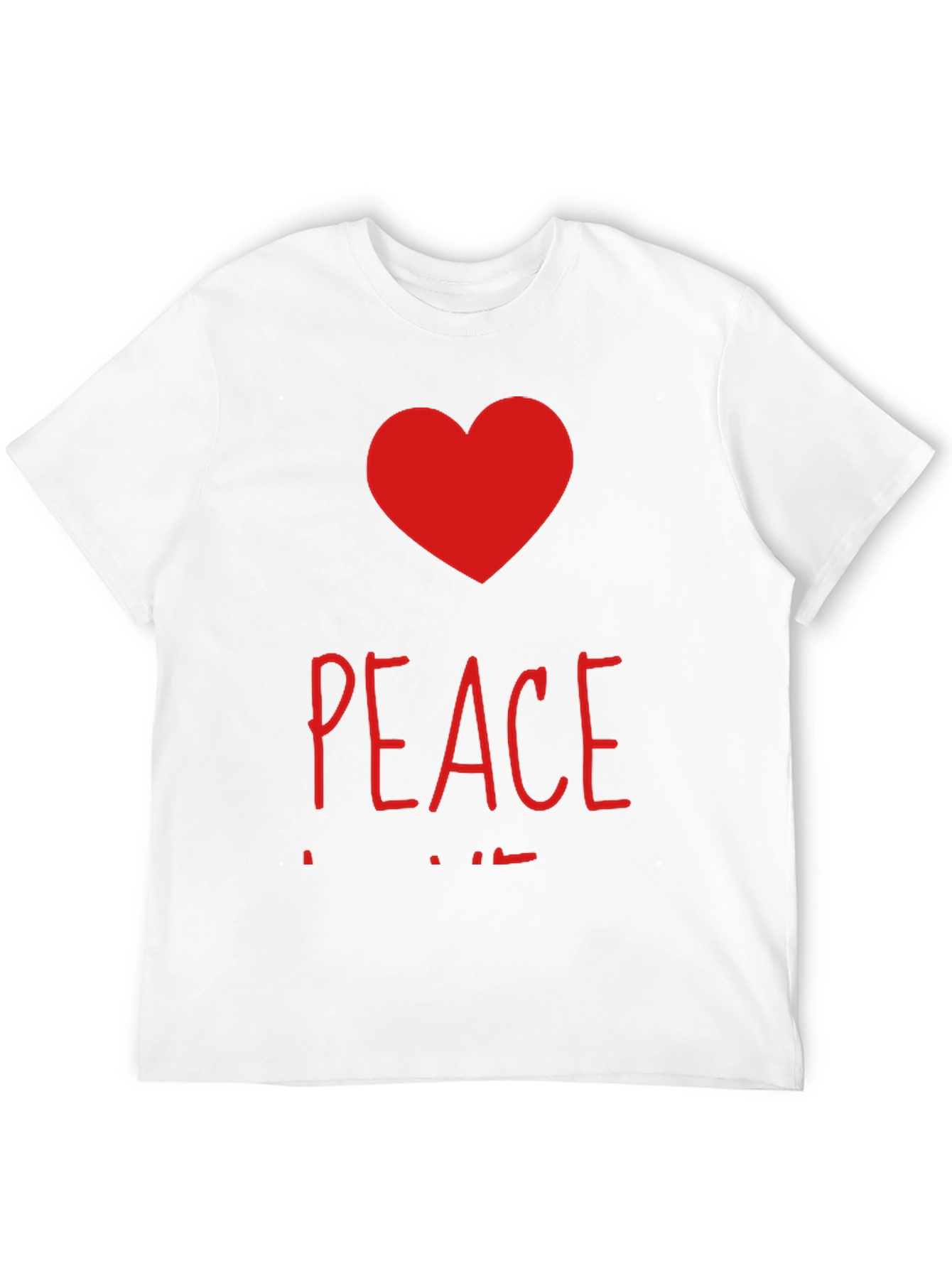 Black Peace and Love Graphic T-Shirt view 12