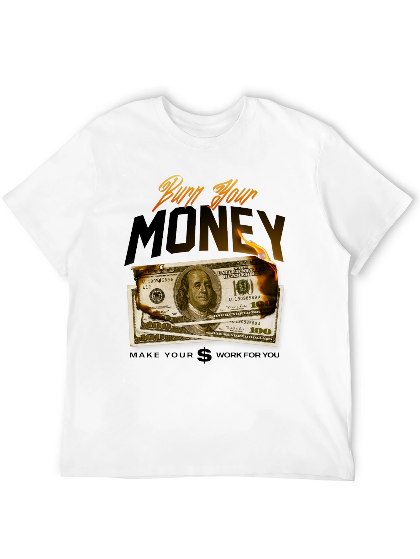 Black Burn Your Money Graphic Tee view 12