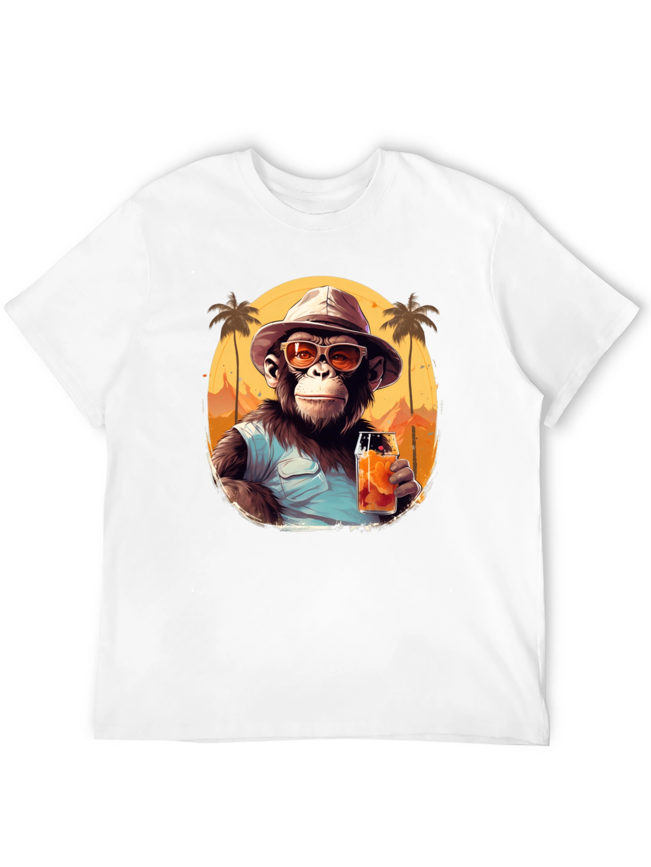 Black Tropical Monkey Graphic Tee - Vacation Vibes view 12