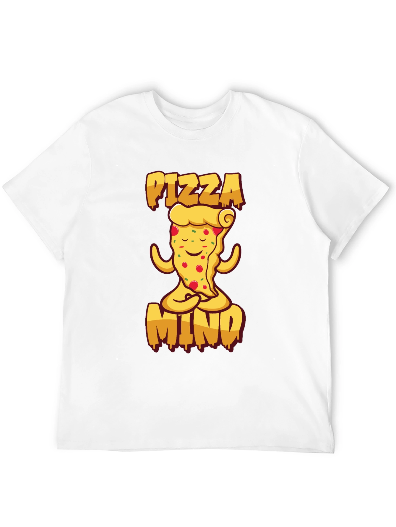 Black Pizza Mind Black T-Shirt for Men view 12