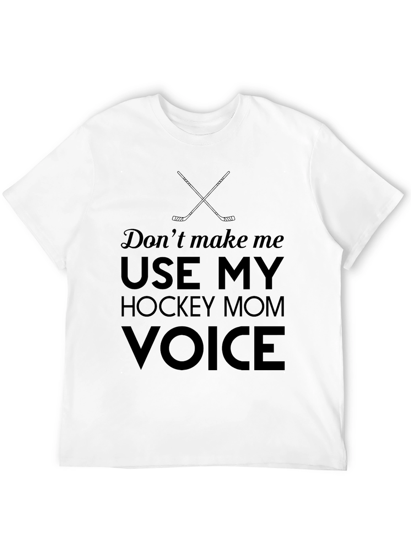 Black Hockey Mom Voice Graphic Tee - Black view 12