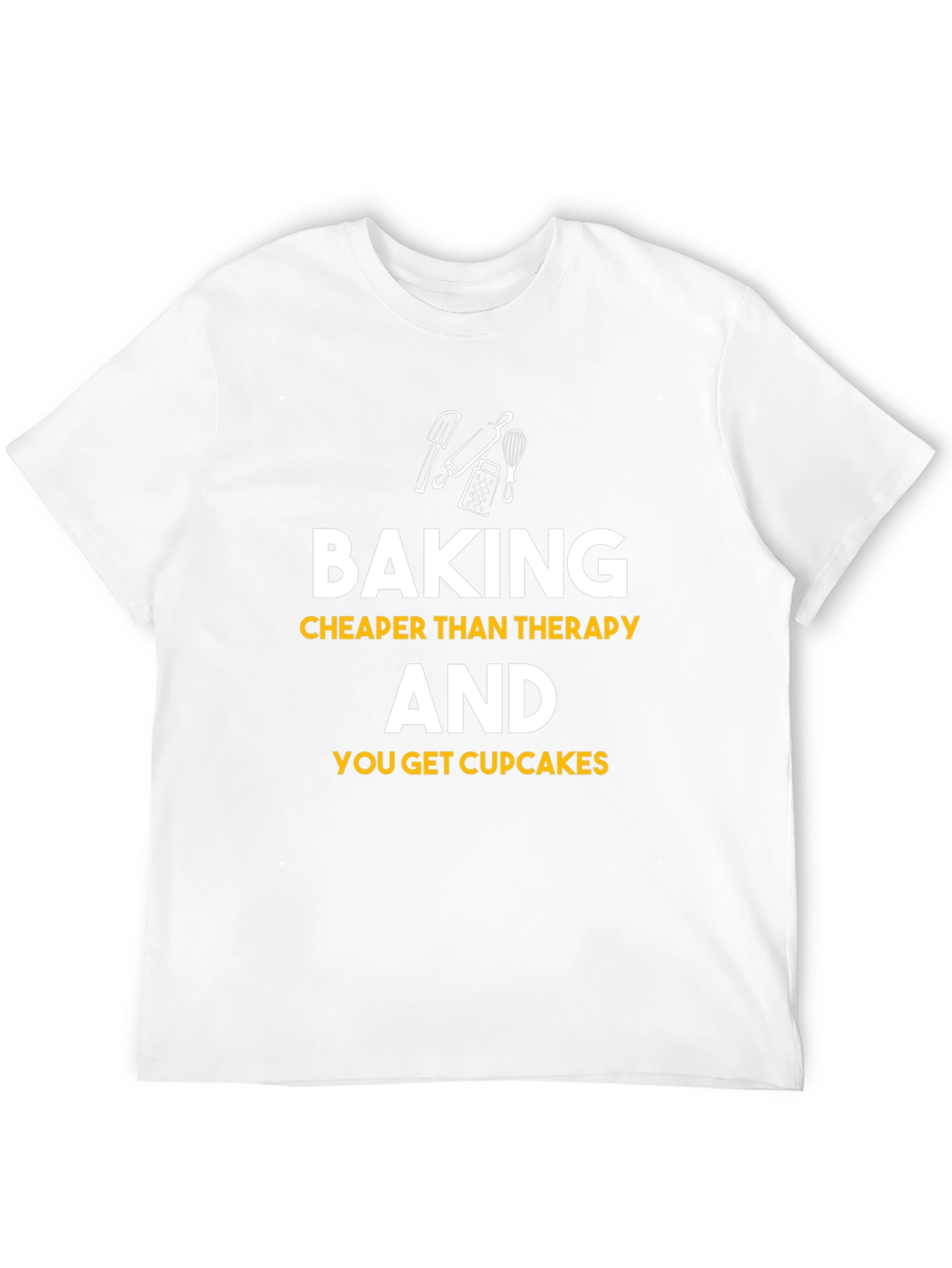 Black Baking Cheaper Than Therapy Black Graphic Tee view 12