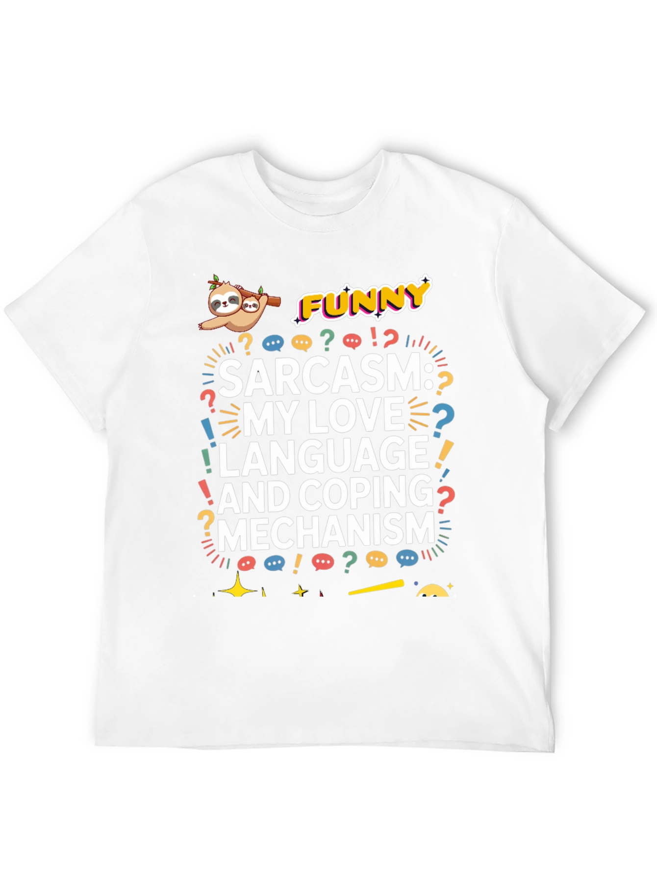 Black Funny Sarcasm Coping Mechanism Graphic Tee view 12