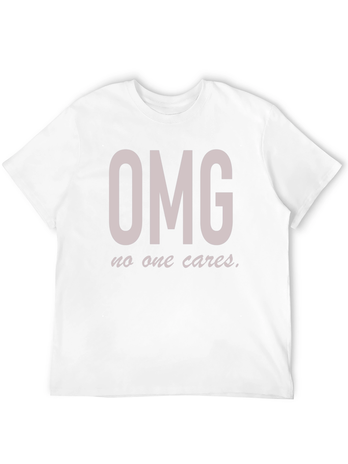 Black OMG No One Cares Funny Graphic Tee view 12