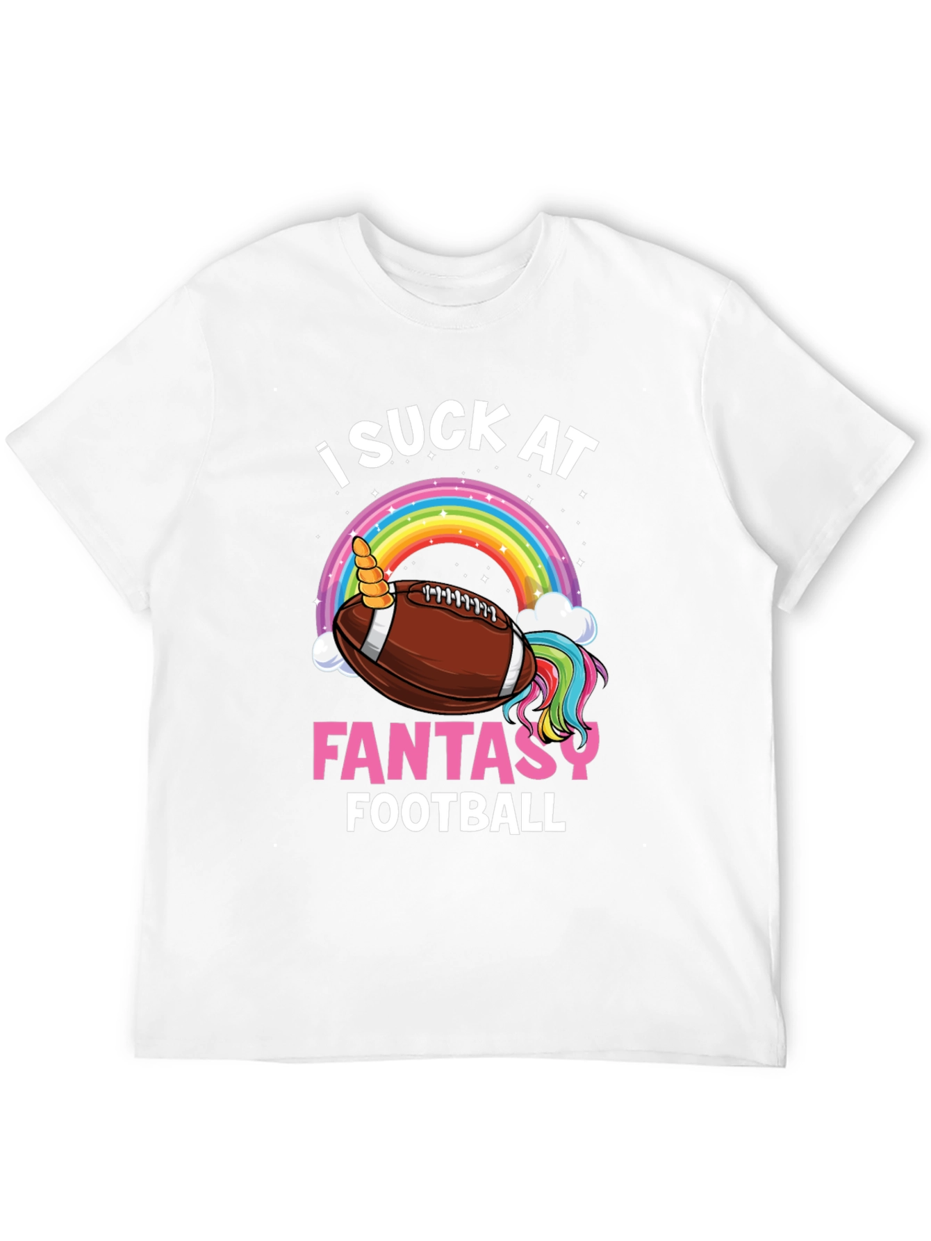 Black Funny Unicorn Football T-Shirt view 12