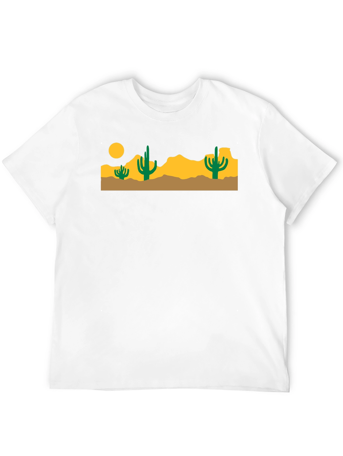 Black Desert Cactus Graphic Tee - Black Cotton T-Shirt view 12