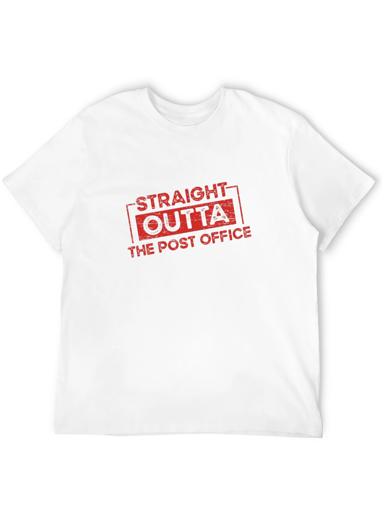 Black Straight Outta The Post Office T-Shirt view 12