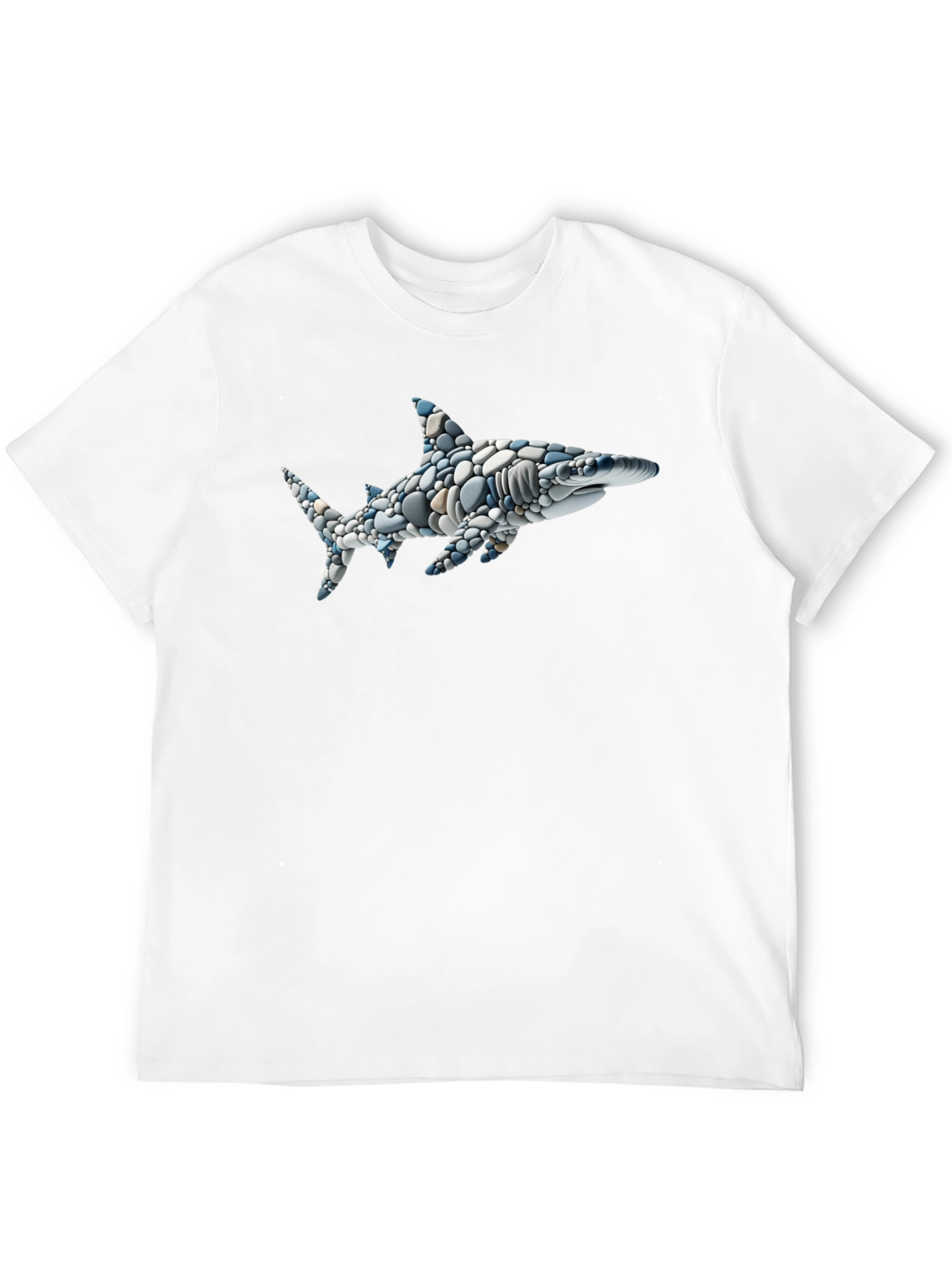 Black Stone Shark Graphic Tee - Unique Design view 12