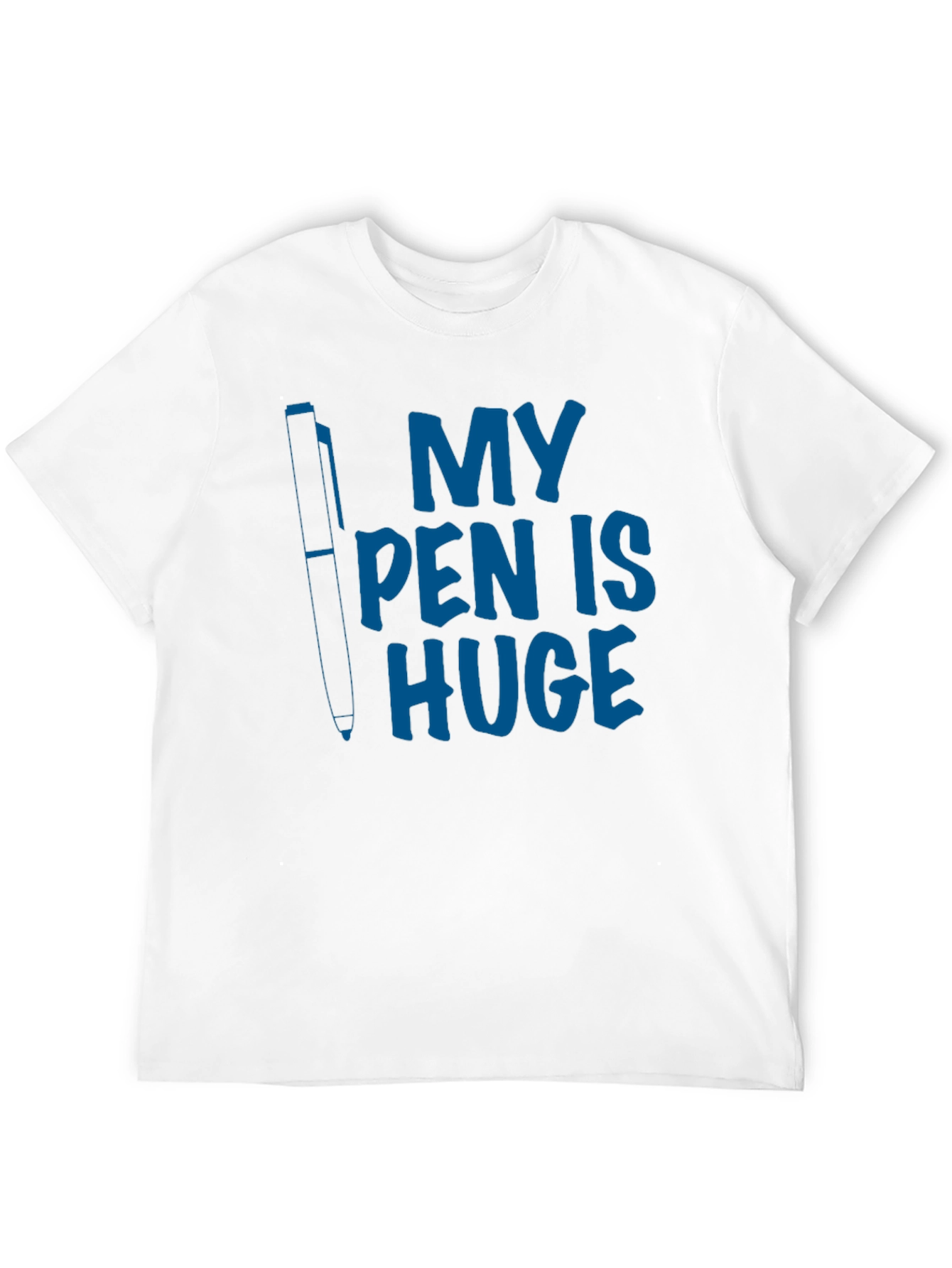 Black My Pen Is Huge Graphic Tee - Funny Novelty T-Shirt view 12