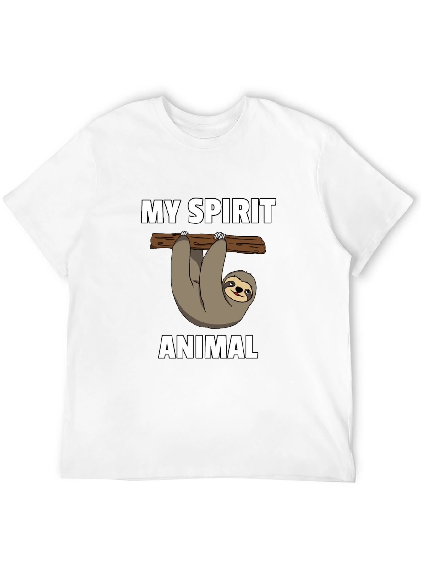 Black My Spirit Animal Sloth Graphic T-Shirt view 12