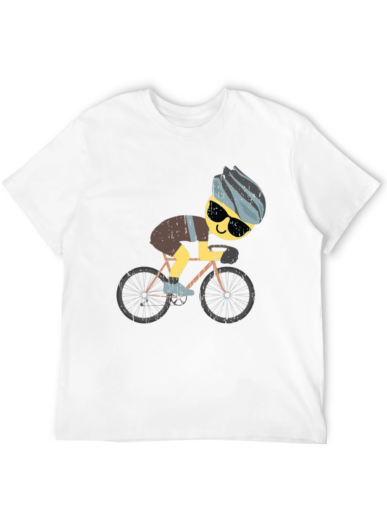 Black Funny Cyclist Graphic T-Shirt - Black view 12
