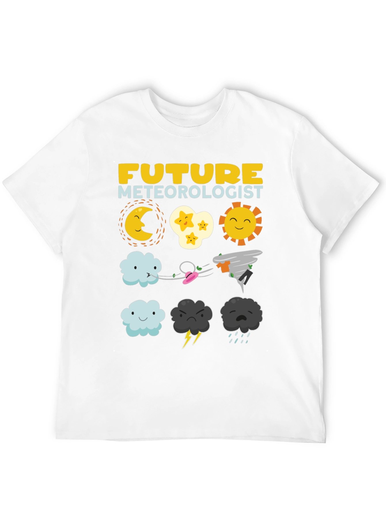 Black Future Meteorologist Black T-Shirt view 12