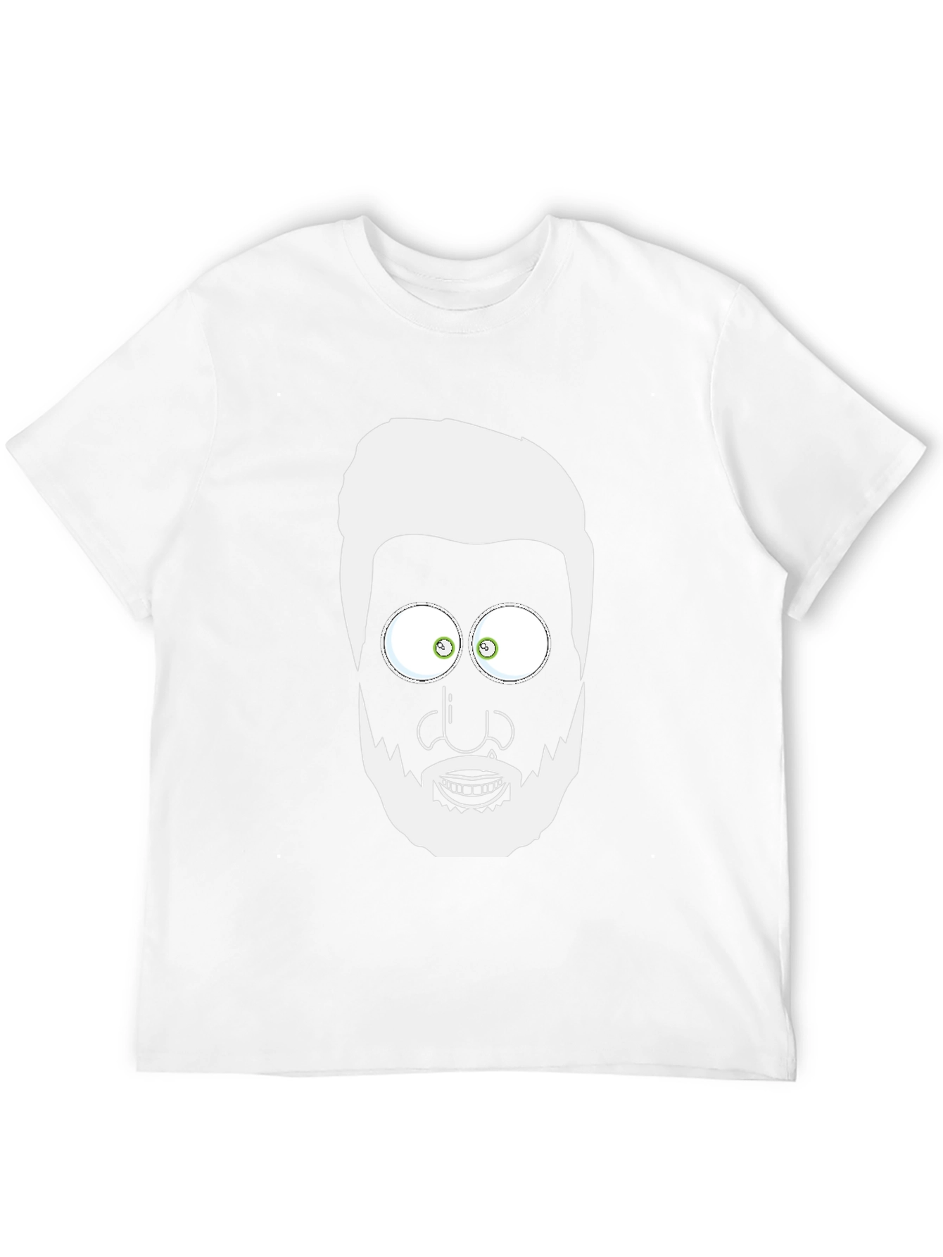 Black Cartoon Face Graphic T-Shirt - Men's Black Tee view 12