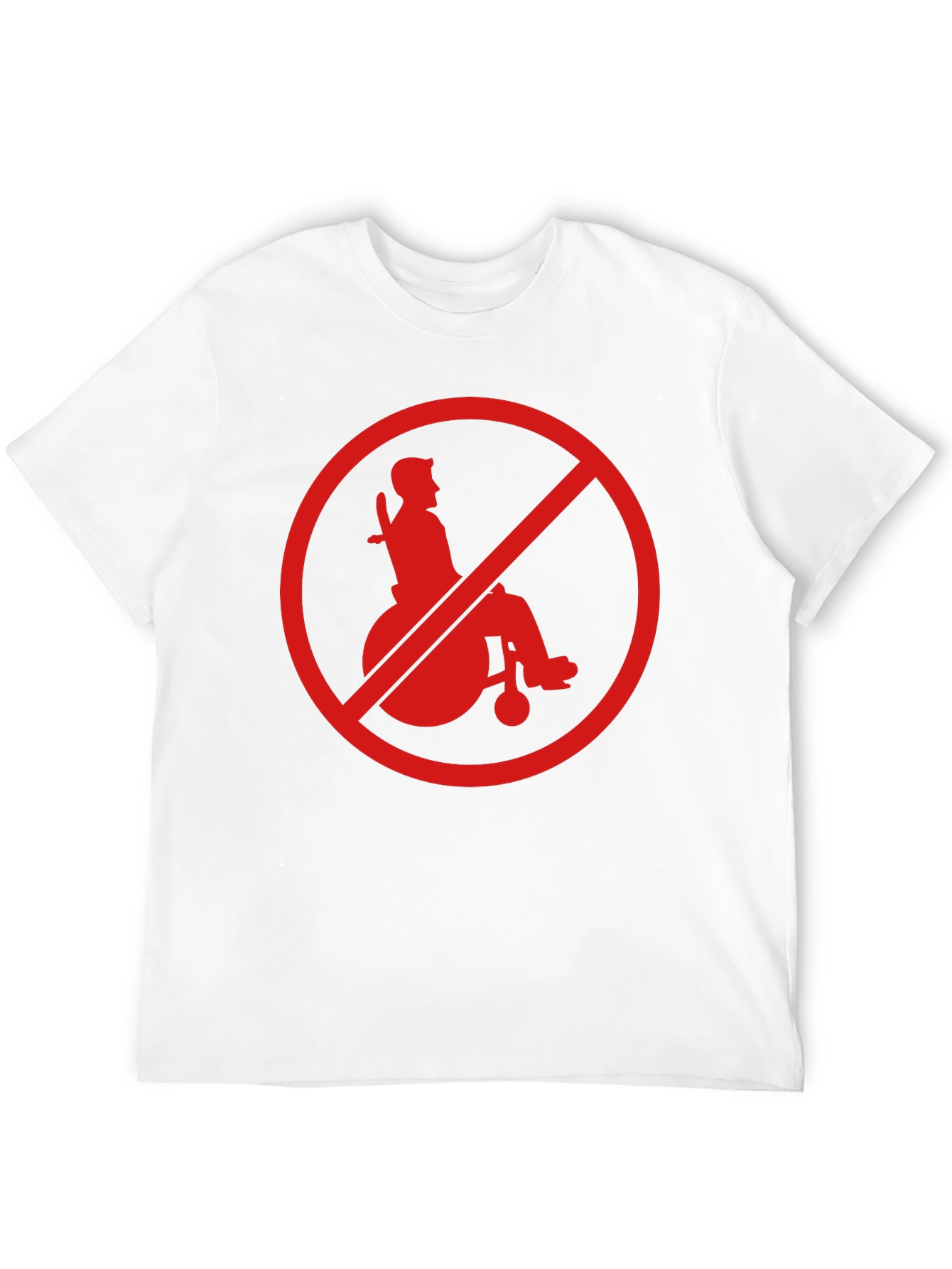Black Edgy "No Wheelchair" Graphic T-Shirt view 12