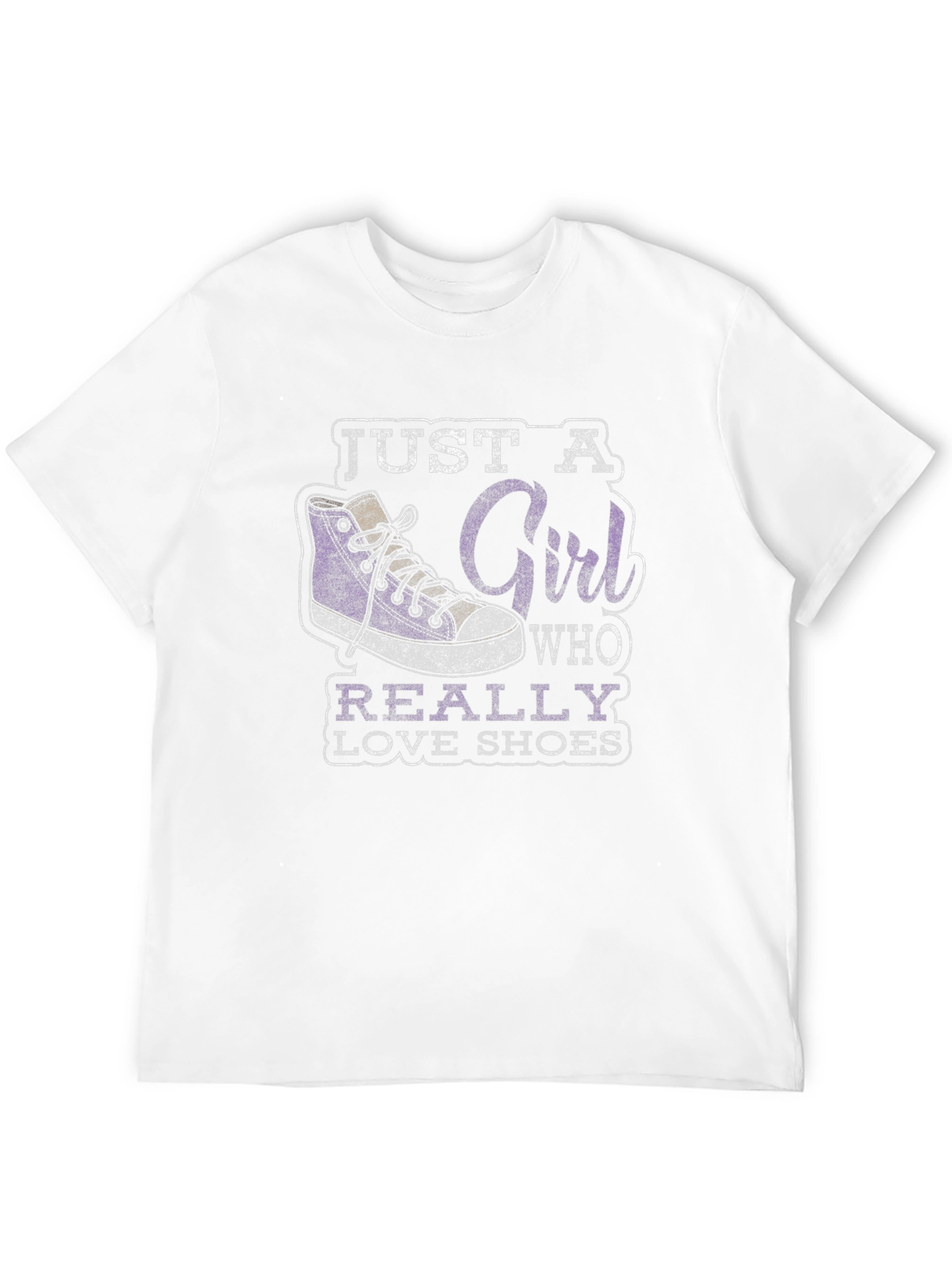 Black Just a Girl Who Really Loves Shoes Graphic Tee view 12