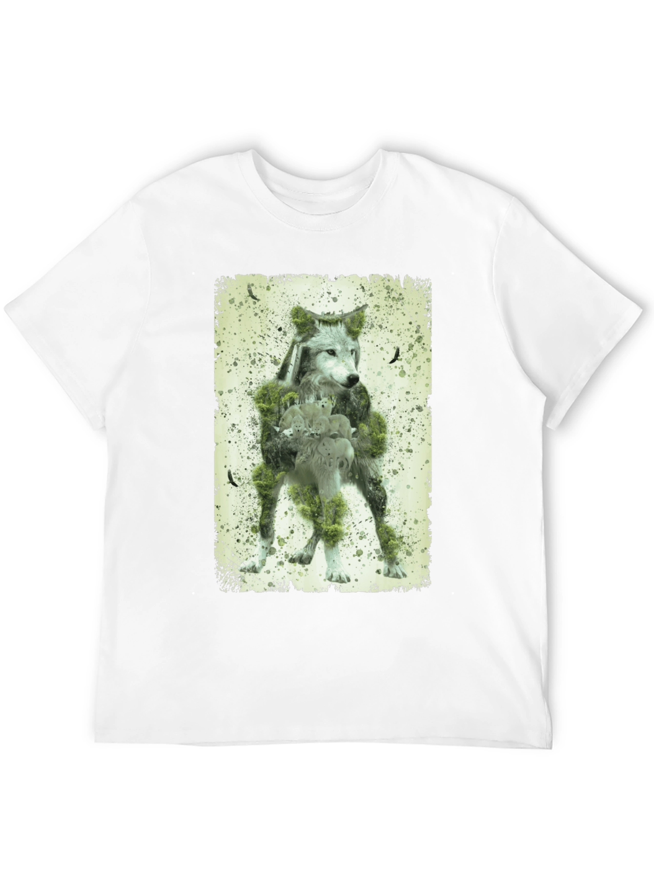 Wolf Forest Graphic T-Shirt - Nature Design Tee - 12