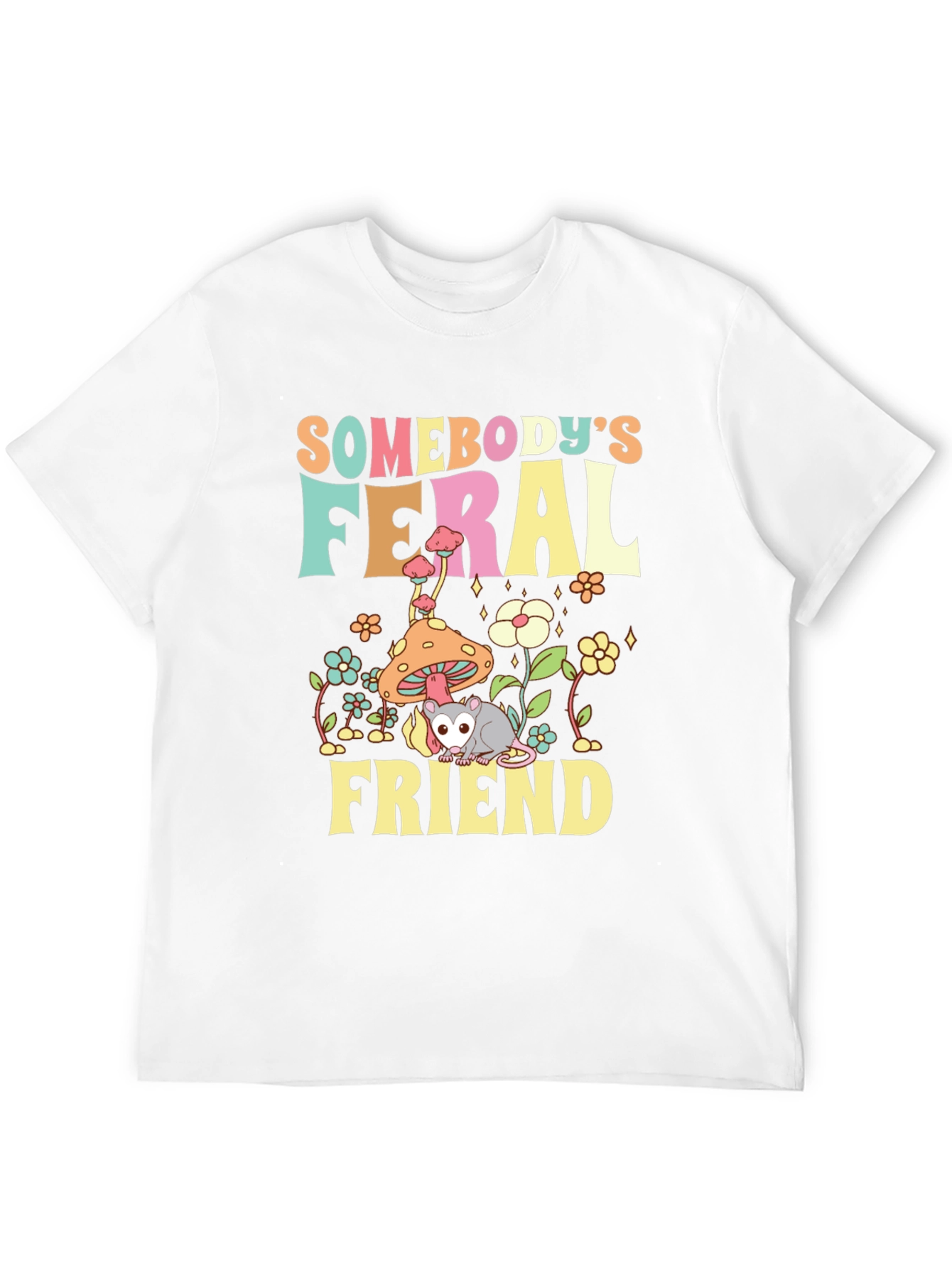 Black Feral Friend Graphic T-Shirt view 12
