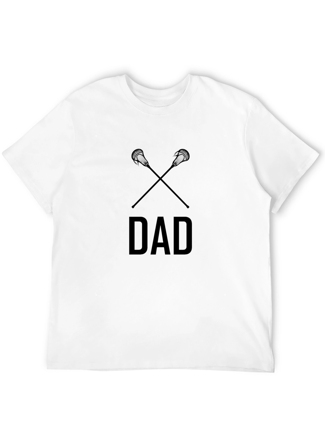 Black Lacrosse Dad T-Shirt - Black, Casual Style view 12