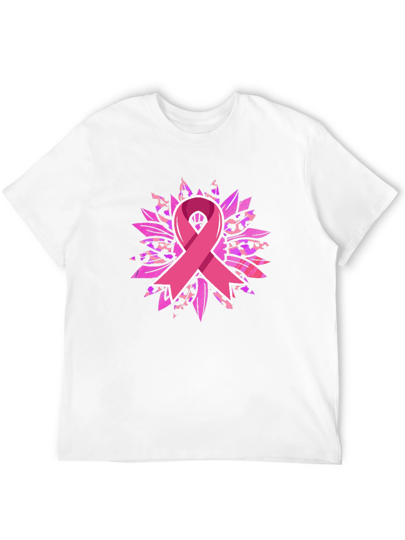 Breast Cancer Awareness Ribbon Sunflower Graphic Tee - 12