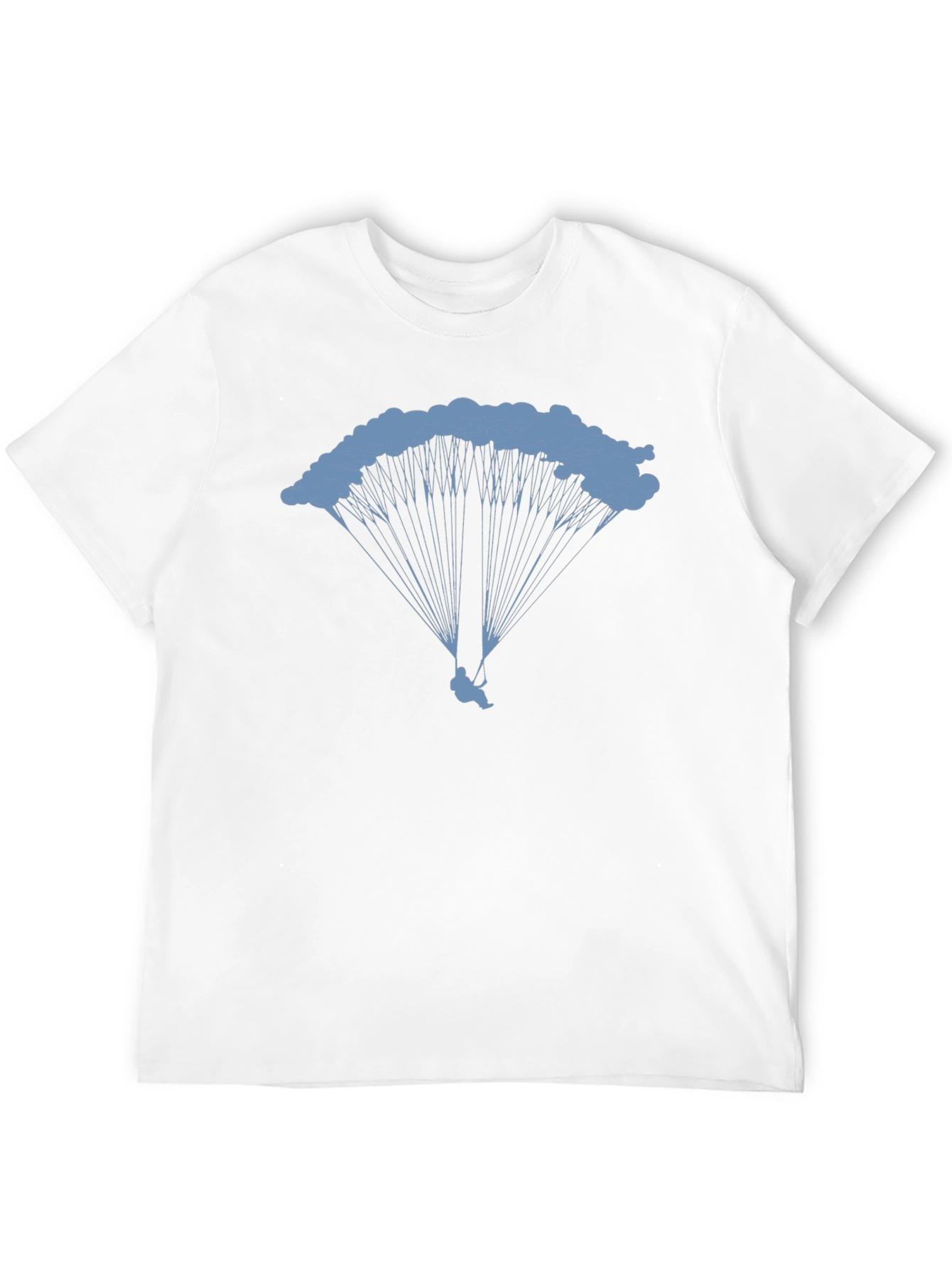 Black Skydiving Graphic Tee - Black Cotton T-Shirt view 12