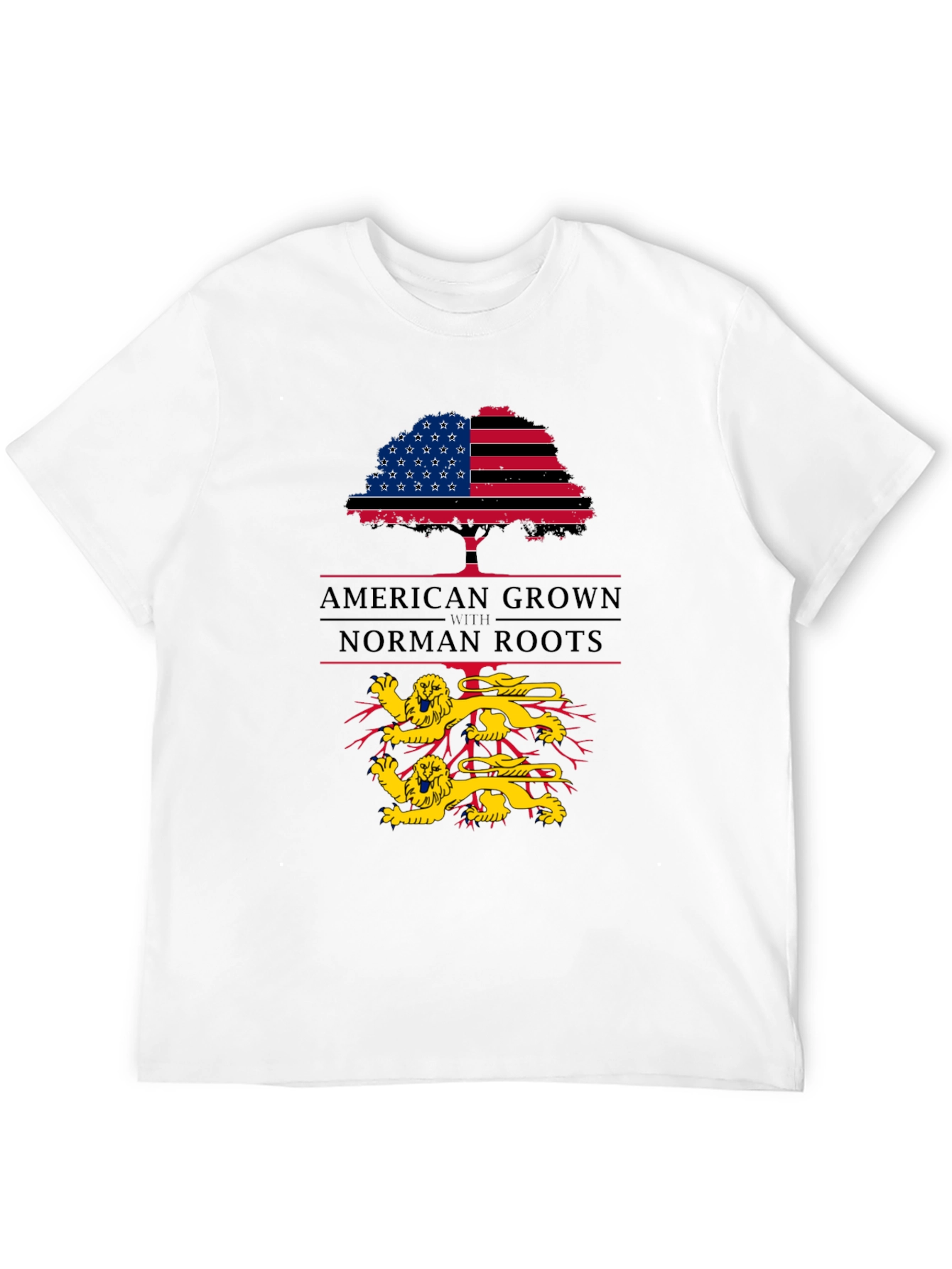 Black American Grown Norman Roots T-Shirt view 12