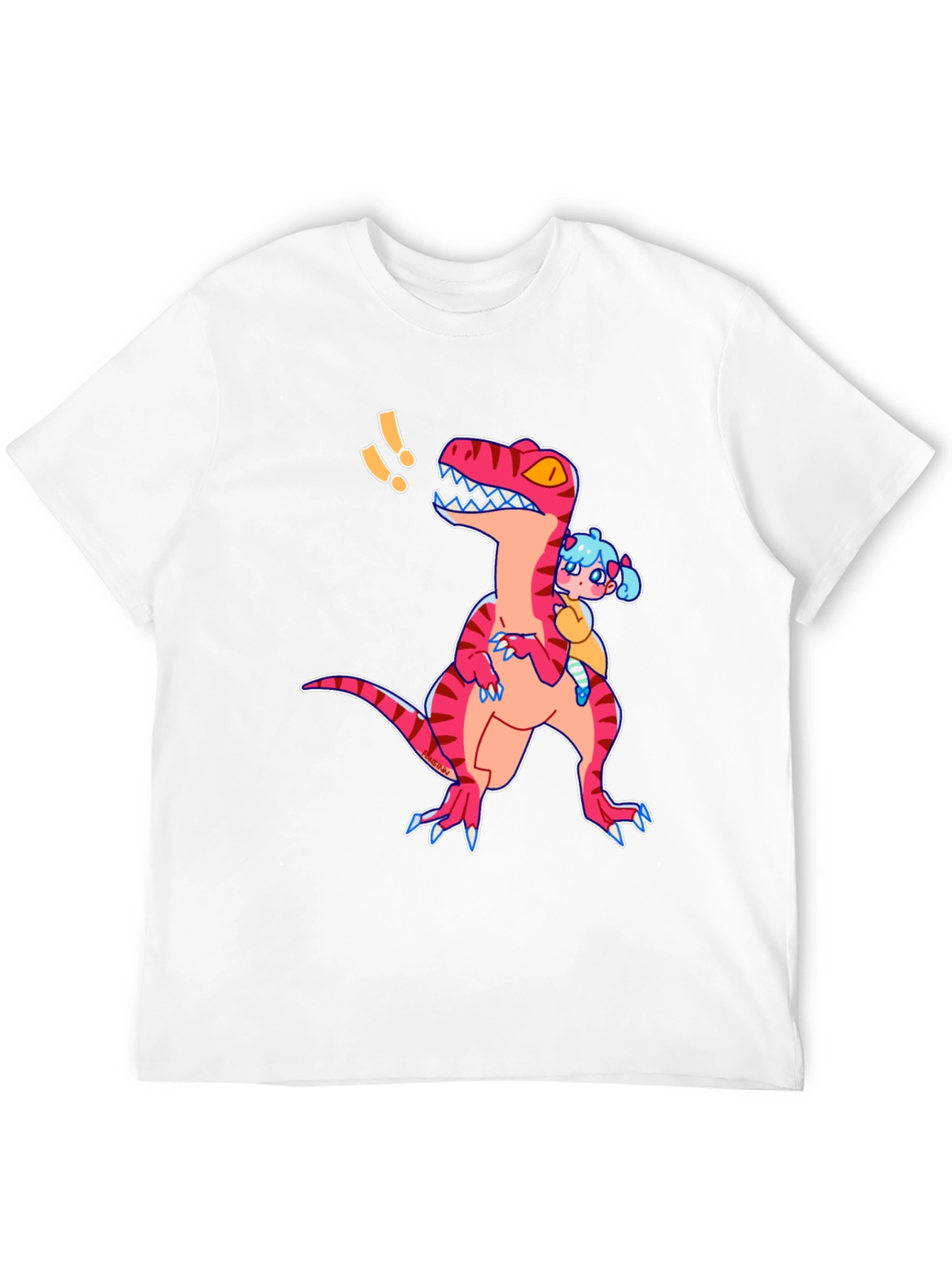 Black Dino & Girl Graphic Tee - Black view 12