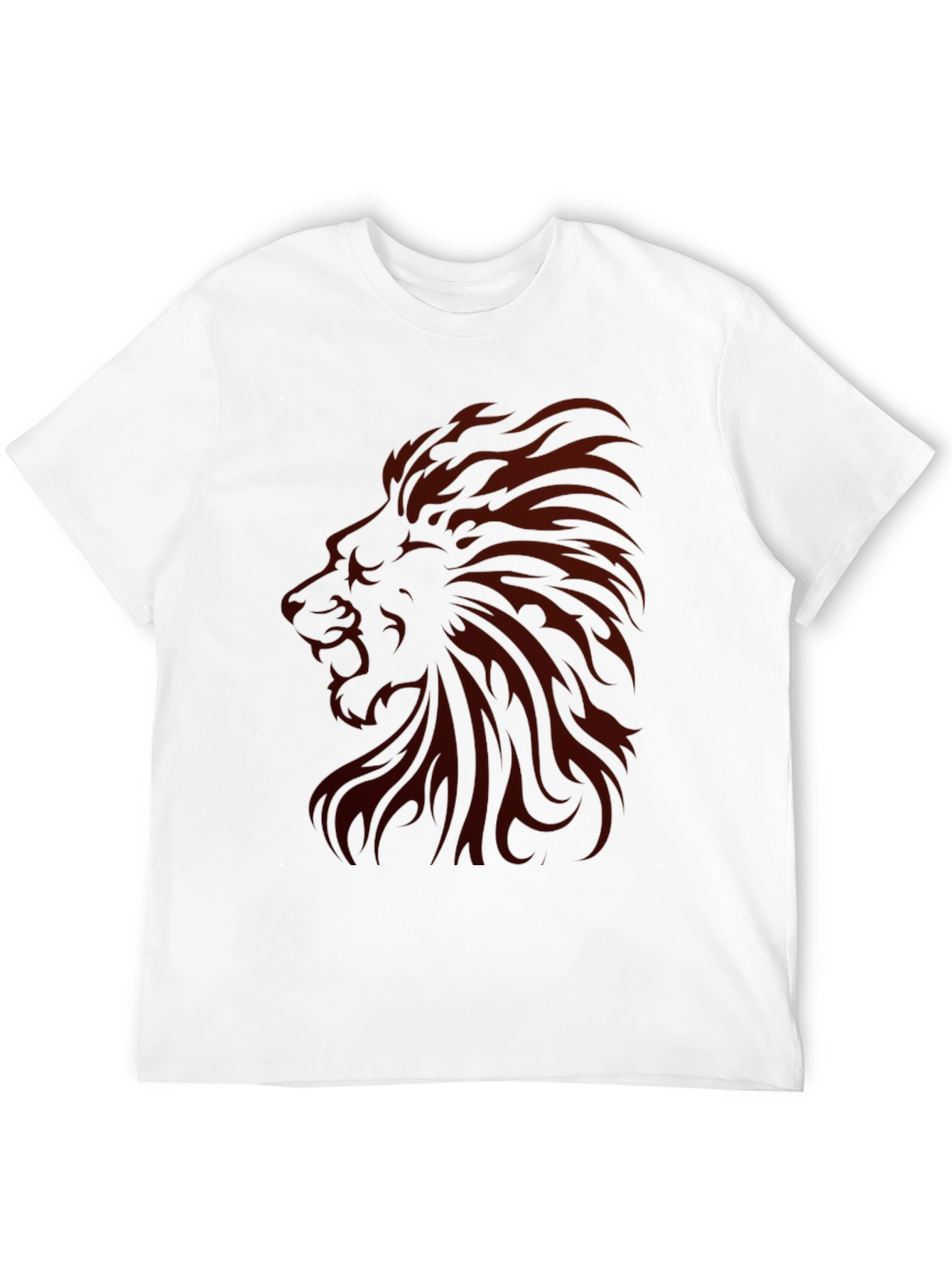 Black Lion Graphic Print Men's Black T-Shirt view 12