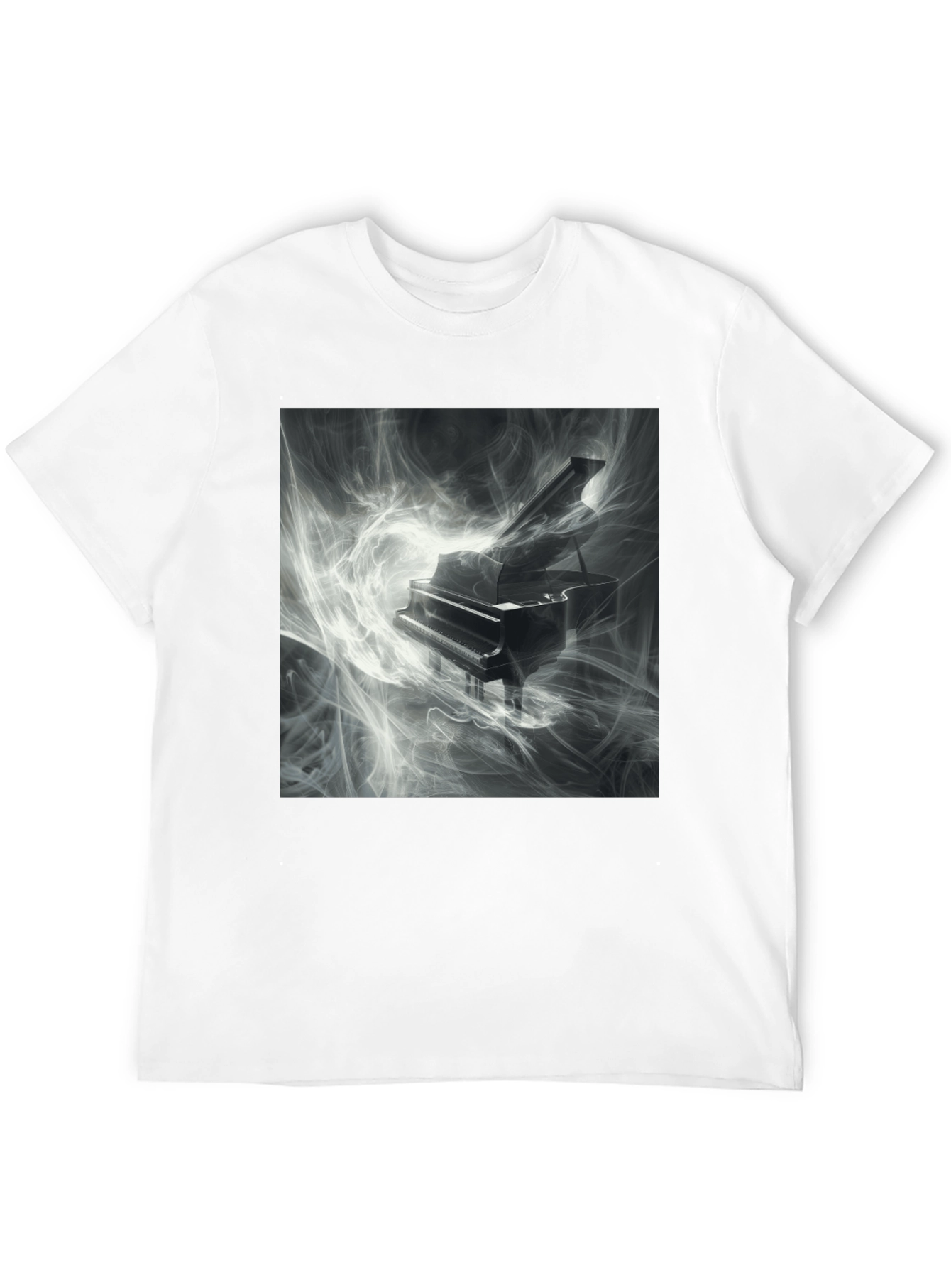 Black Piano Music T-Shirt - Artistic Black Tee view 12