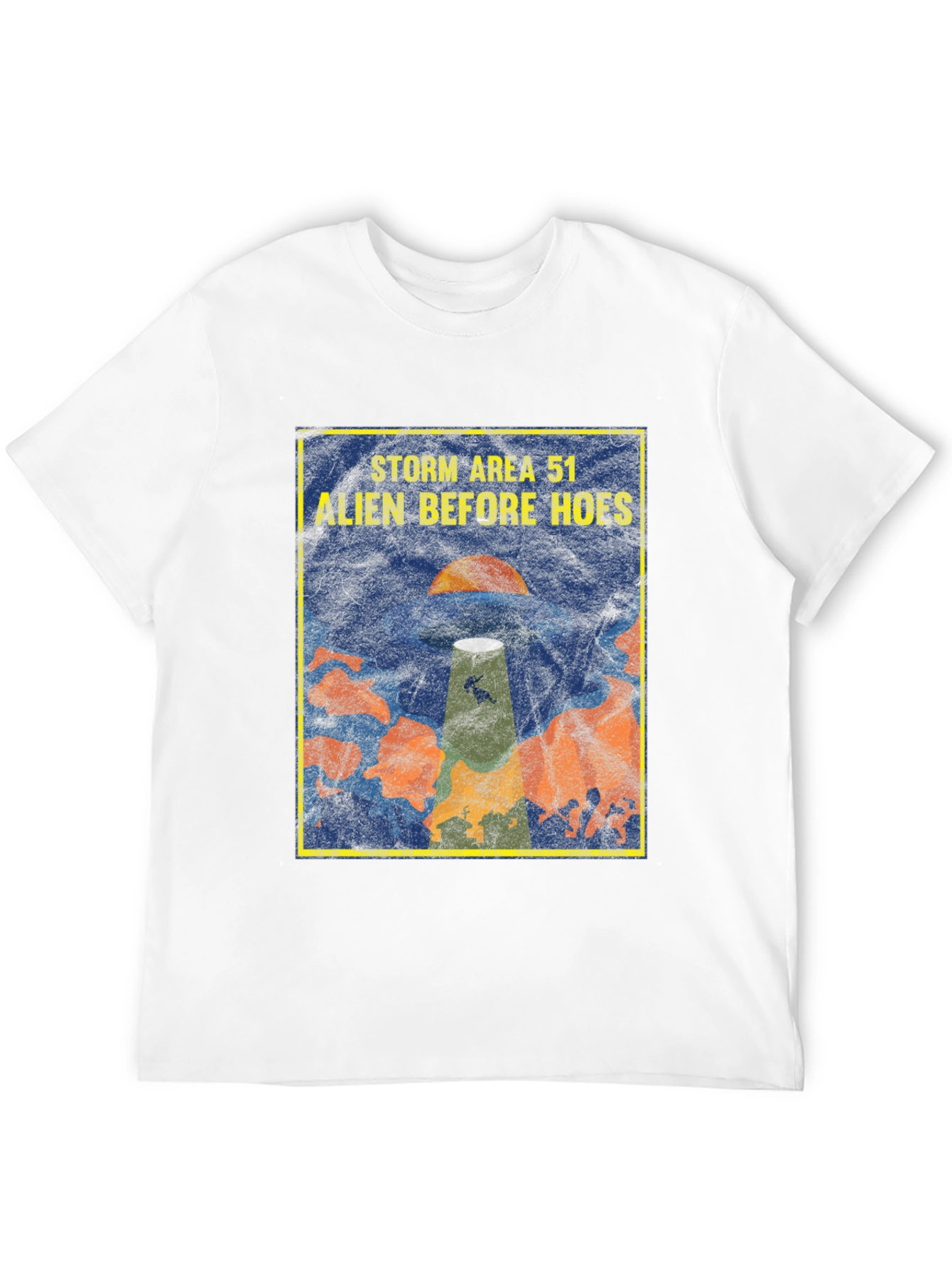 Black Storm Area 51 Alien Before Hoes Graphic T-Shirt view 12