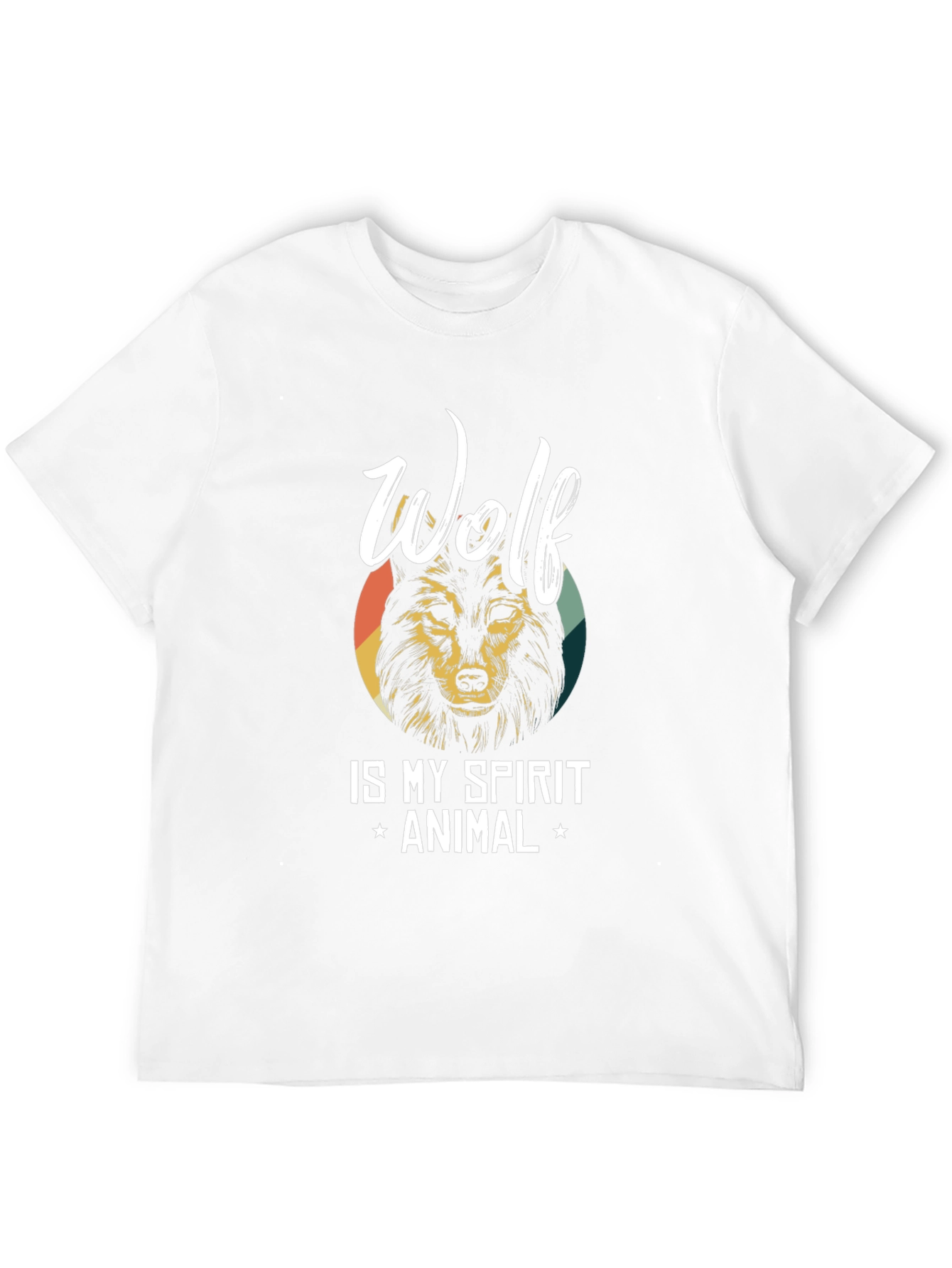 Black Wolf Spirit Animal Graphic Tee - Black view 12