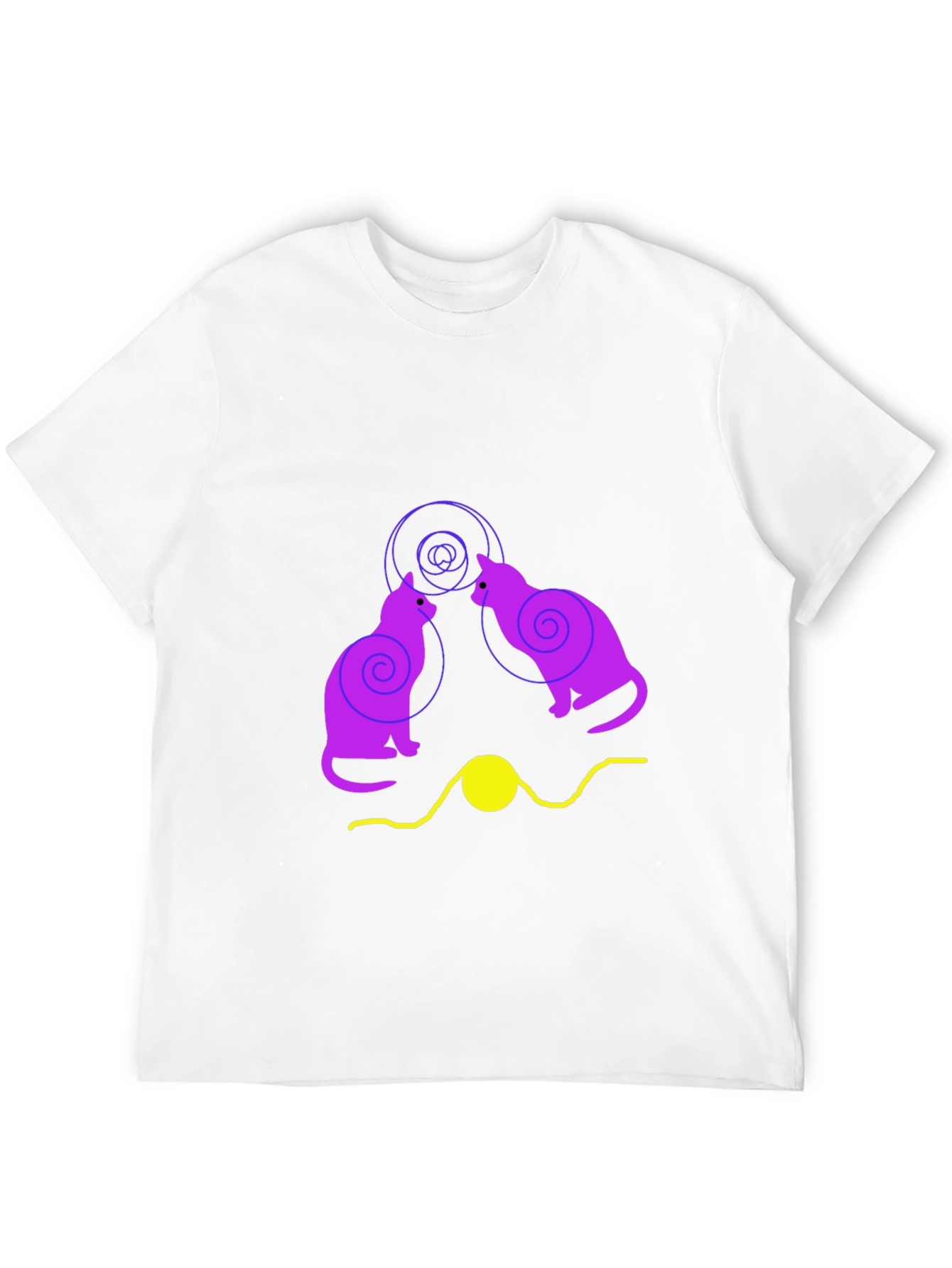 Black Cats and Yarn Graphic T-Shirt - Black view 12