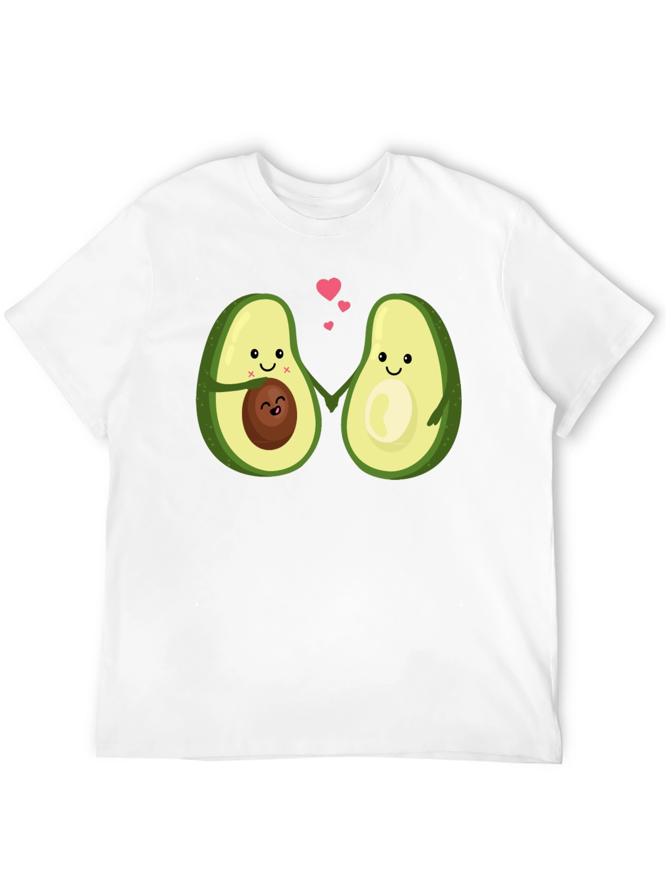 Black Cute Avocado Couple Black T-Shirt view 12