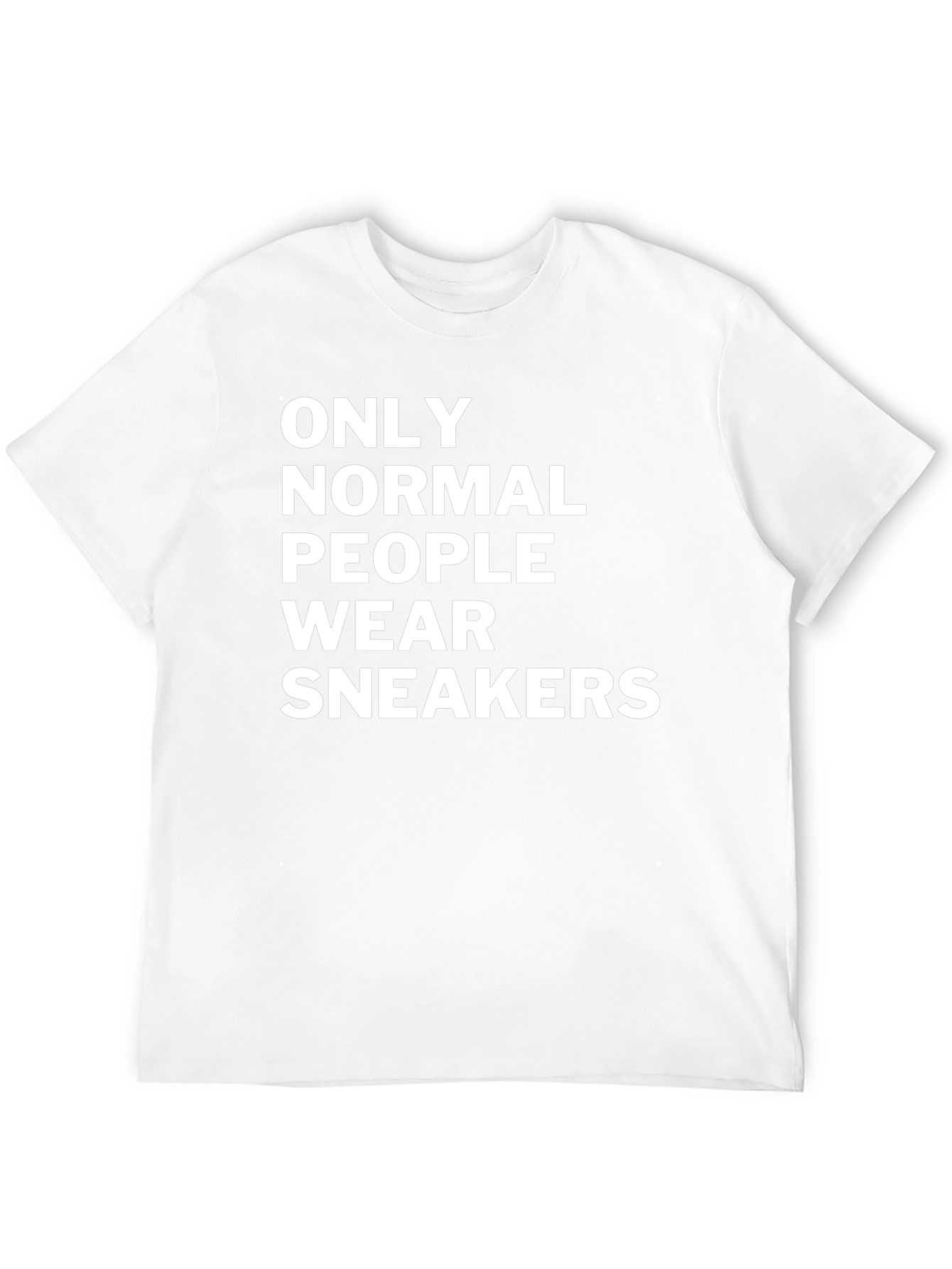 Black Only Normal People Wear Sneakers Black T-Shirt view 12