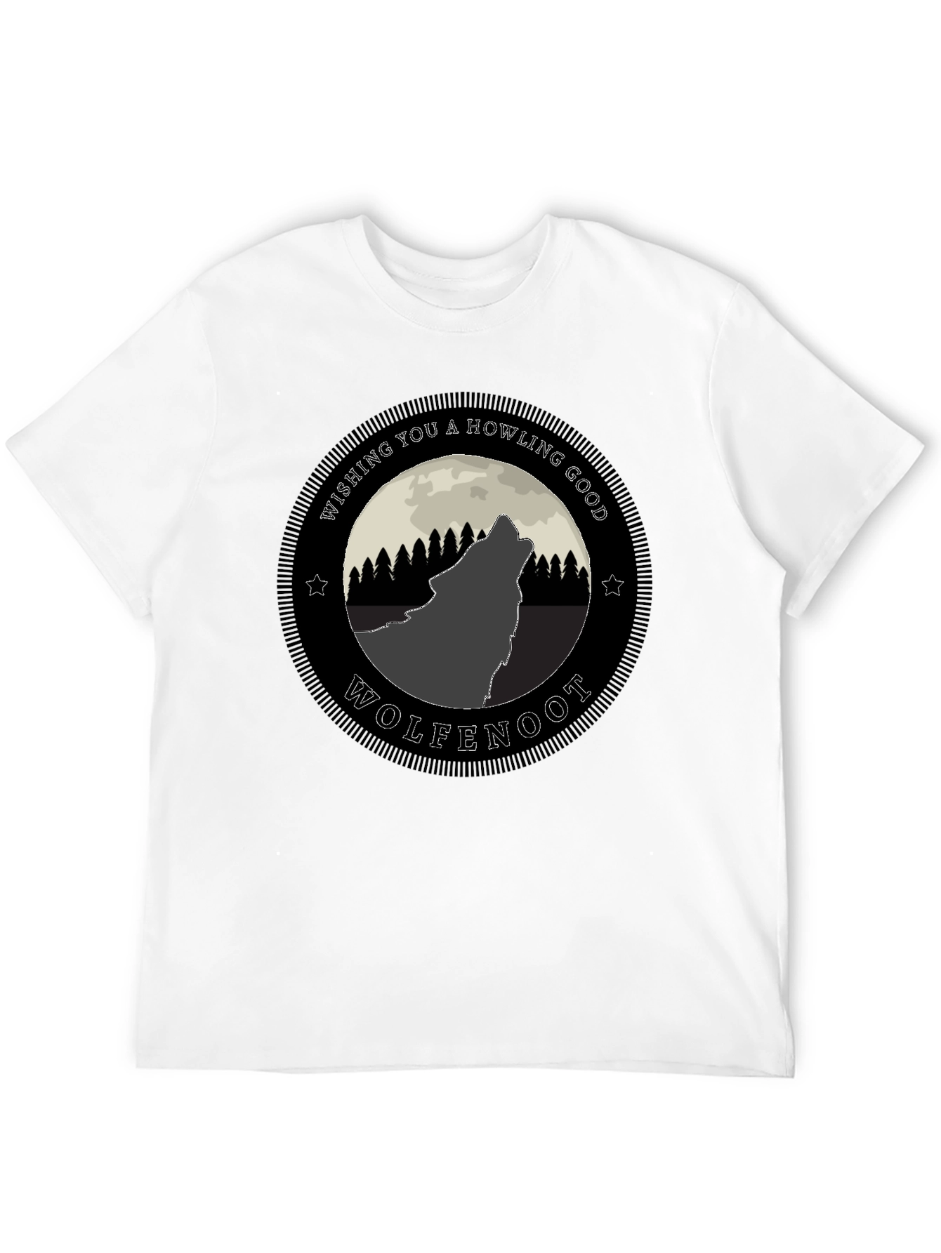 Black Wolfenoot Howling Good T-Shirt view 12
