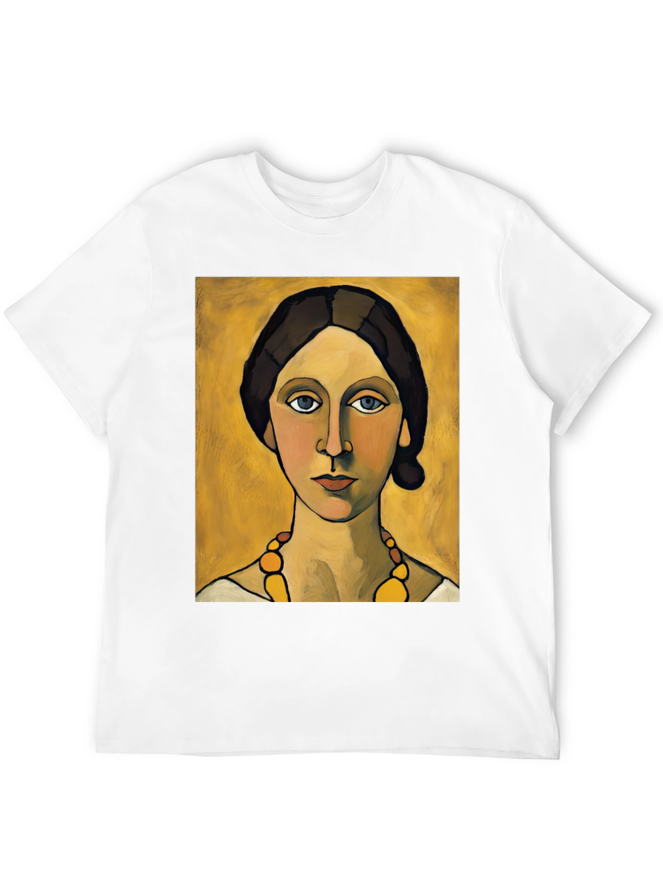 Black Woman with Necklace Portrait Graphic T-Shirt view 12