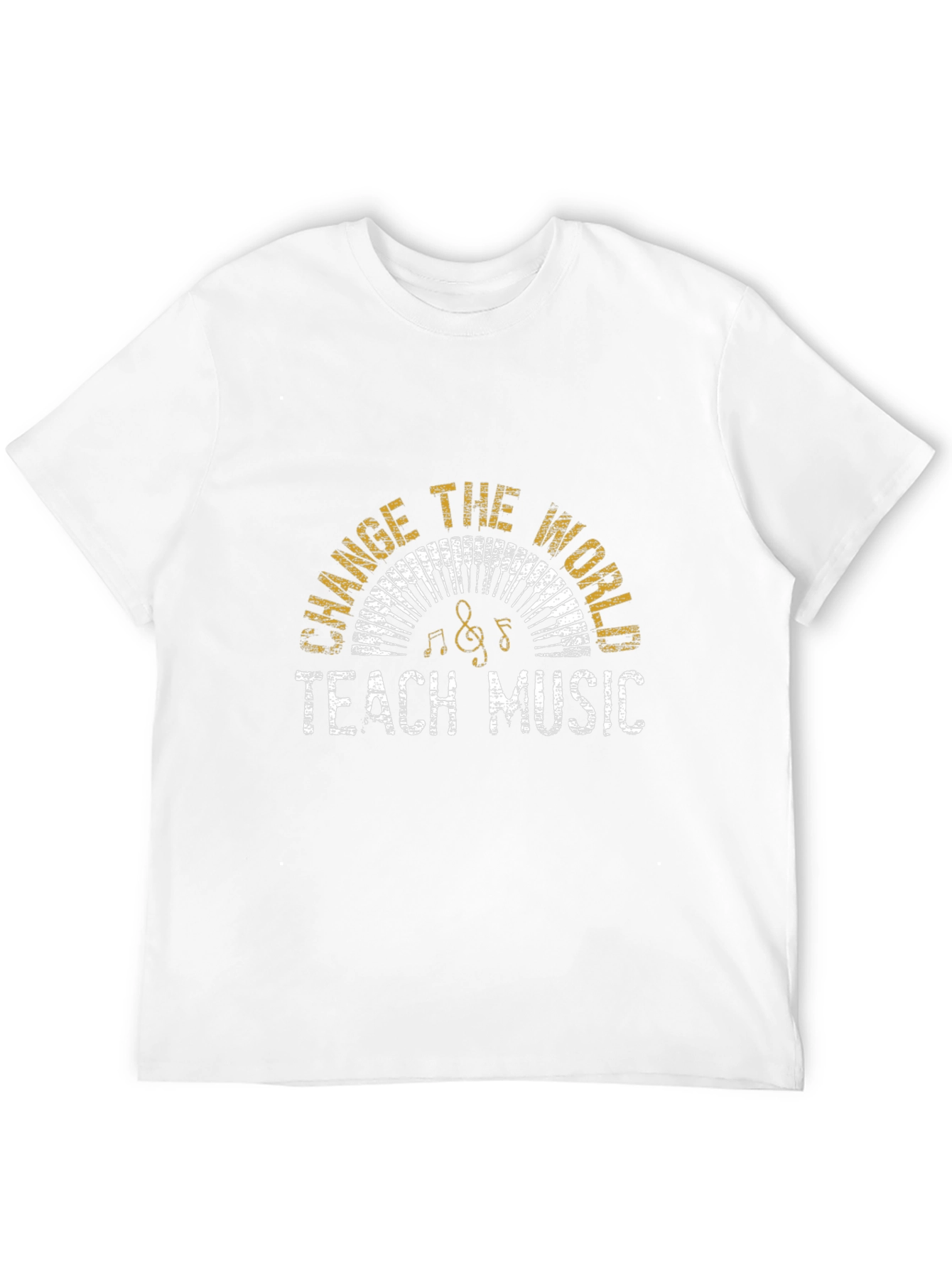 Black Teach Music Change The World T-Shirt view 12