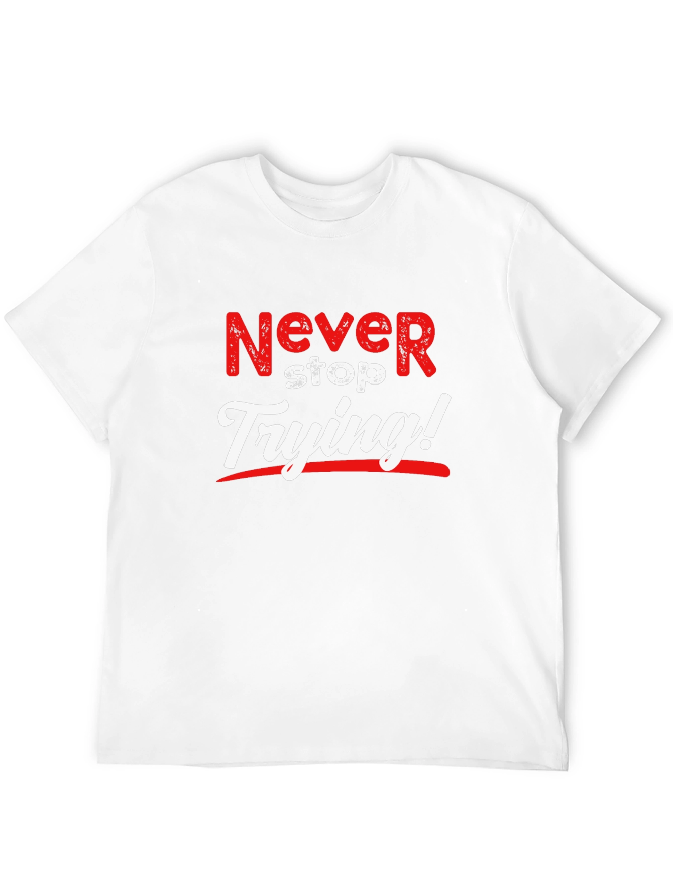 Black Never Stop Trying T-Shirt, Motivational Tee view 12