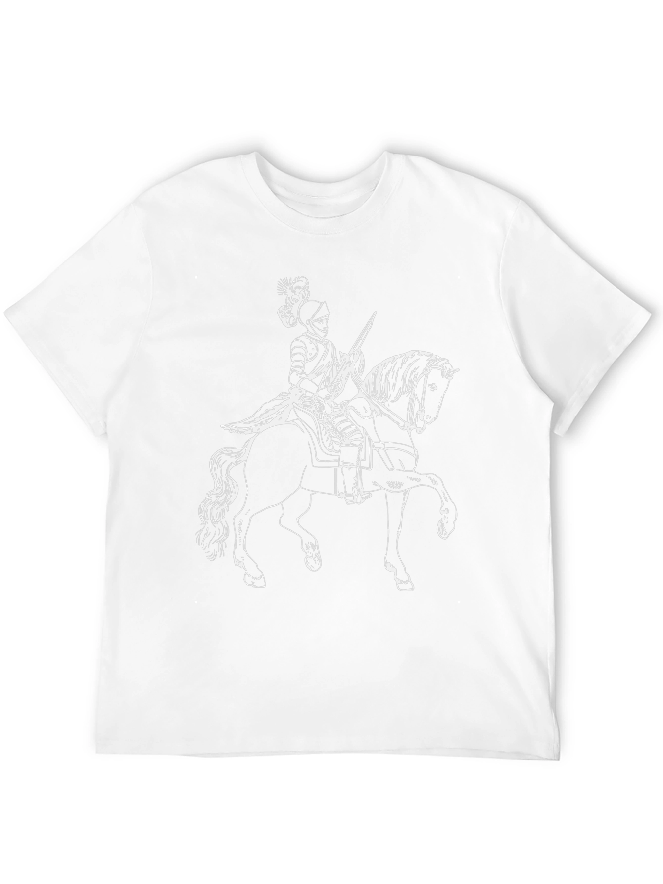 Black Knight on Horse T-Shirt - Black view 12