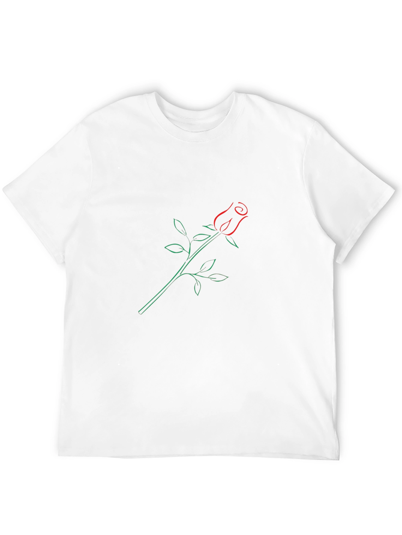 Black Minimalist Rose T-Shirt - Stylish & Unique Design view 12