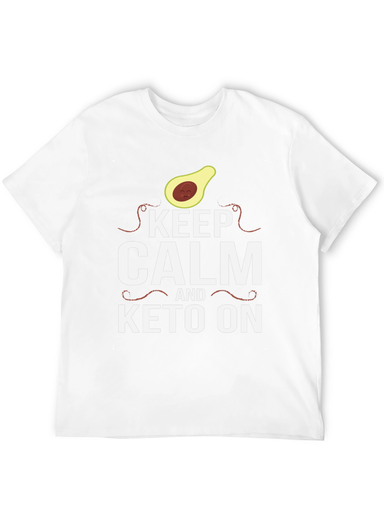 Black Keep Calm and Keto On Black T-Shirt view 12