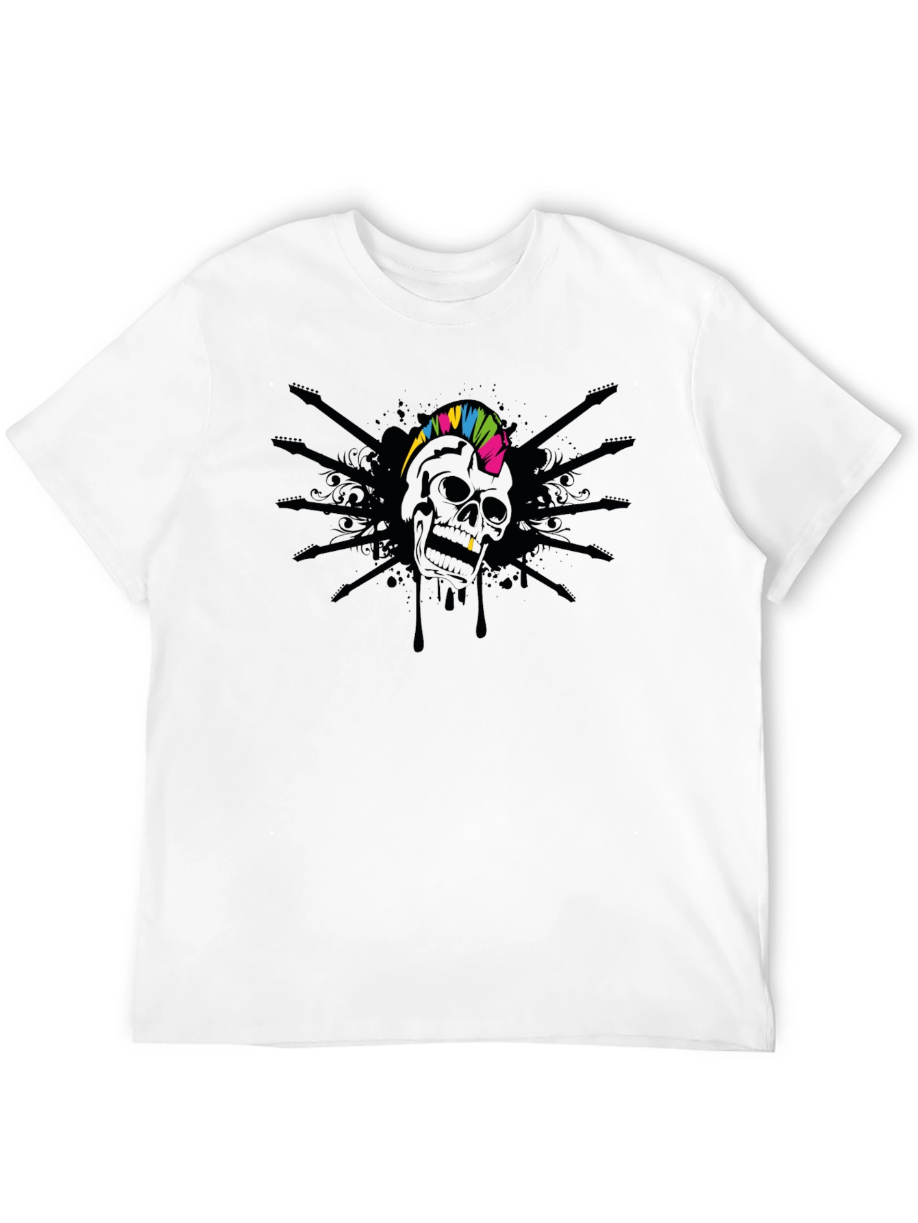 Black Skull Rocker Tee - Bold Punk Style view 12