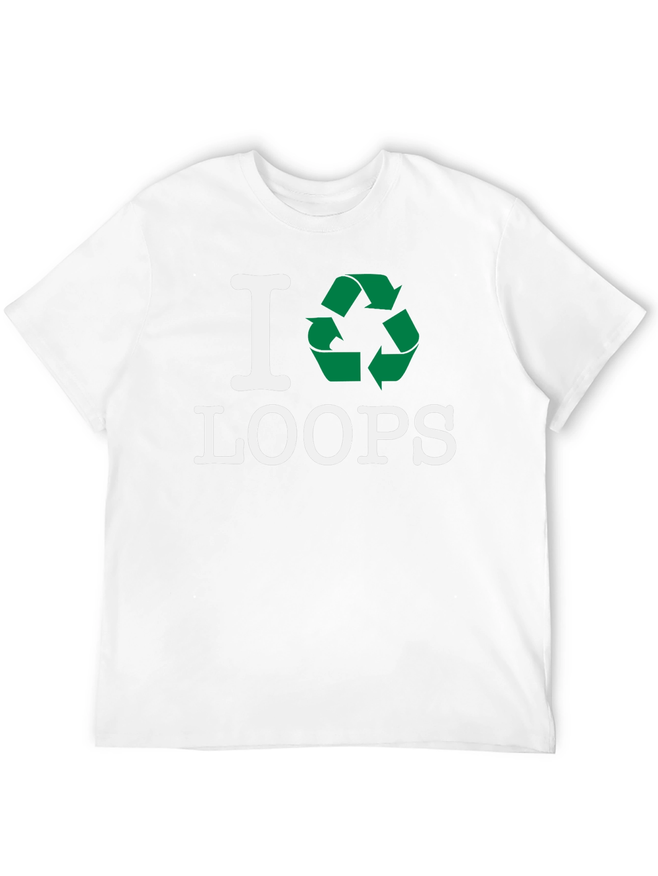 Black I Recycle Loops T-Shirt - Eco Friendly Fashion view 12