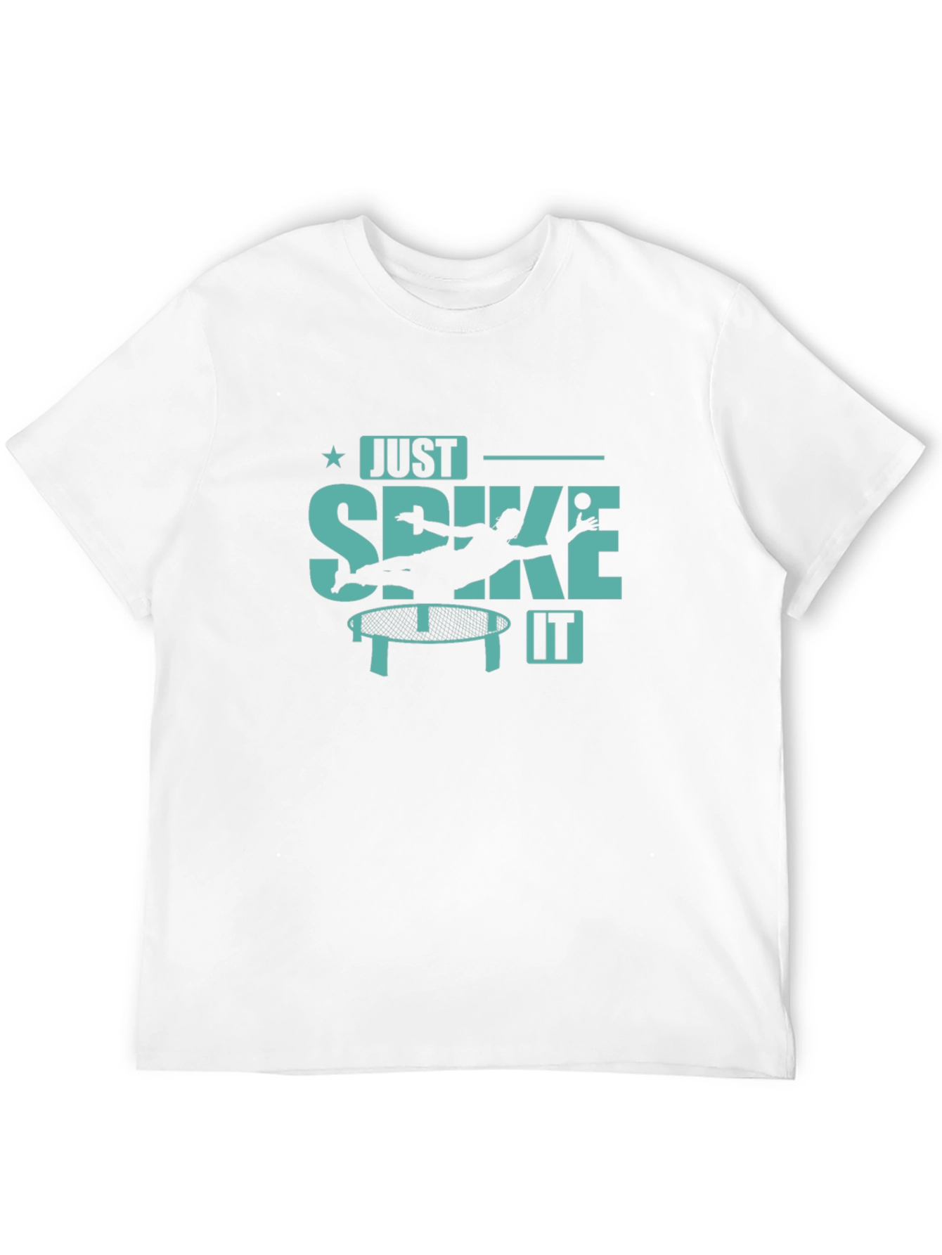 Black Just Spike It T-Shirt - Sporty Roundnet Design view 12