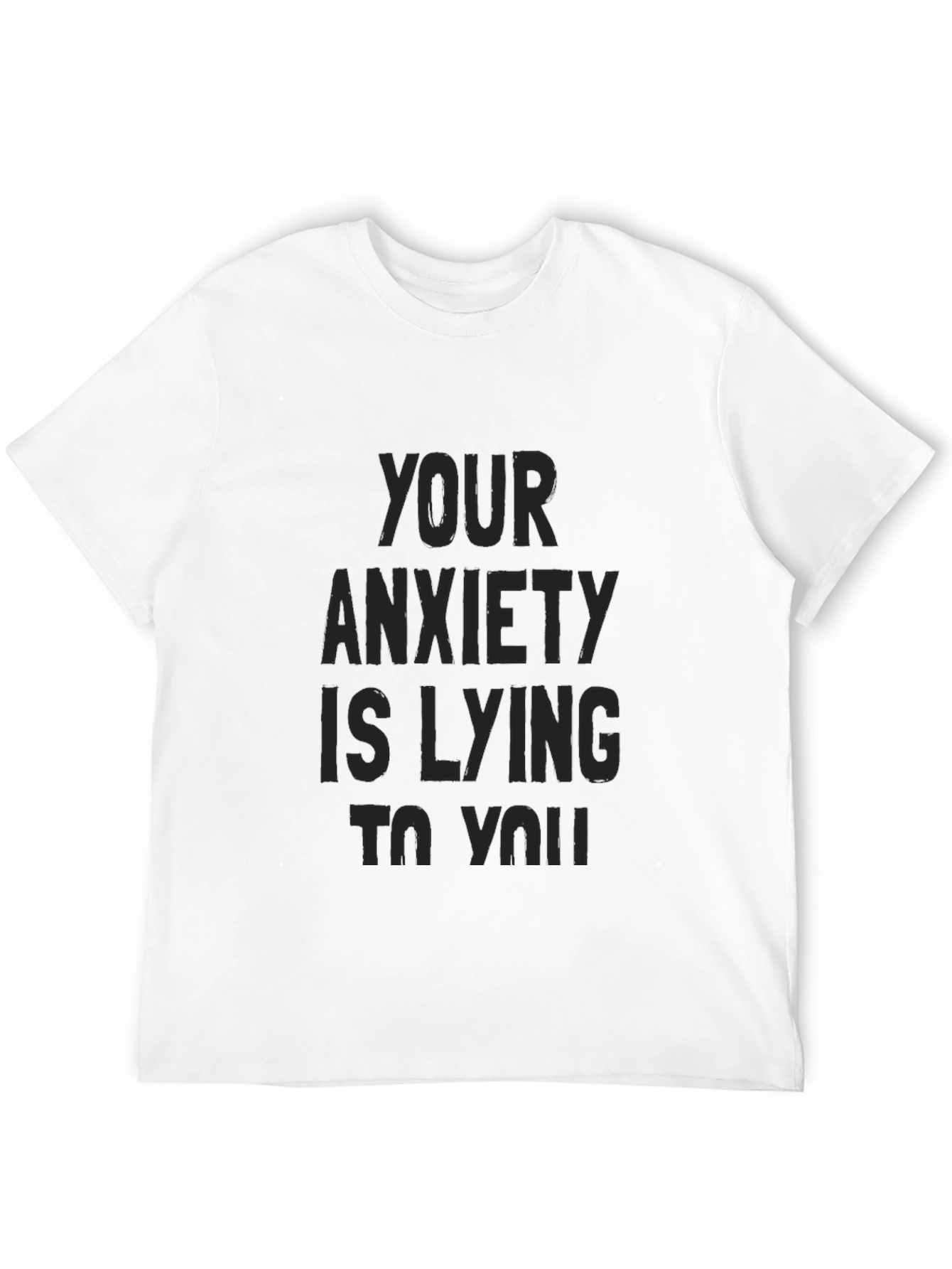Black Anxiety Awareness T-Shirt - Black view 12