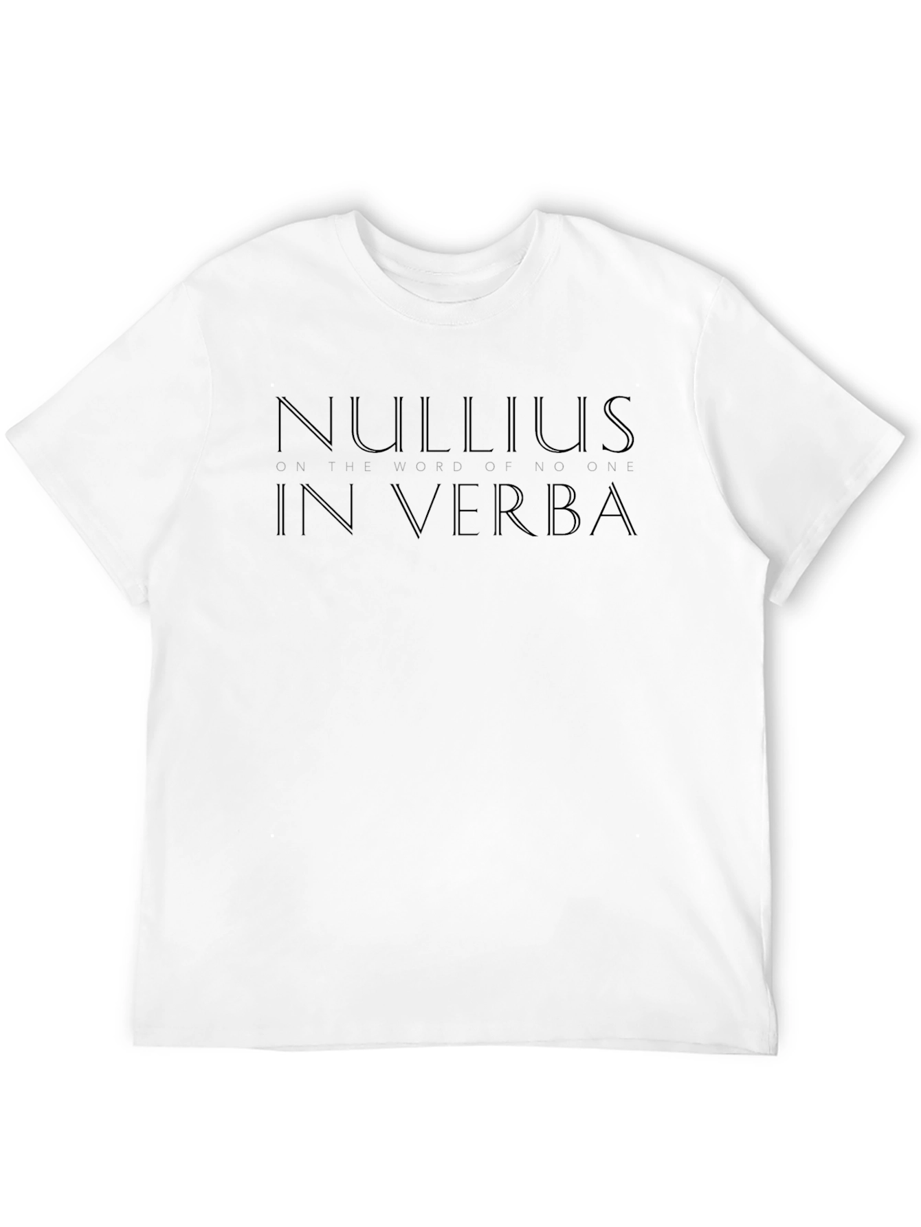 Nullius in Verba T-Shirt - Classic Black Tee - 12