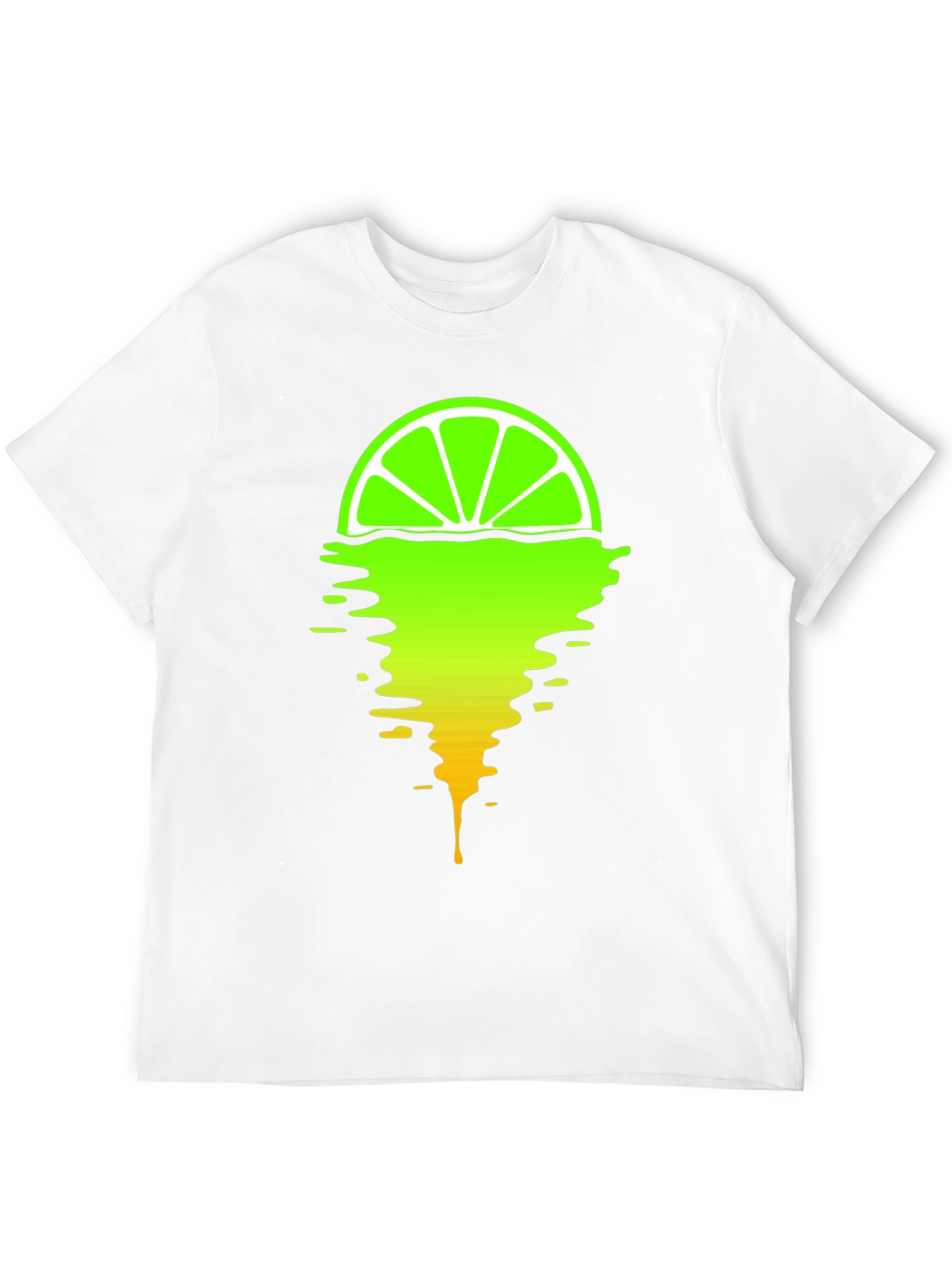 Black Melting Lime Graphic T-Shirt - Stylish Men's Tee view 12