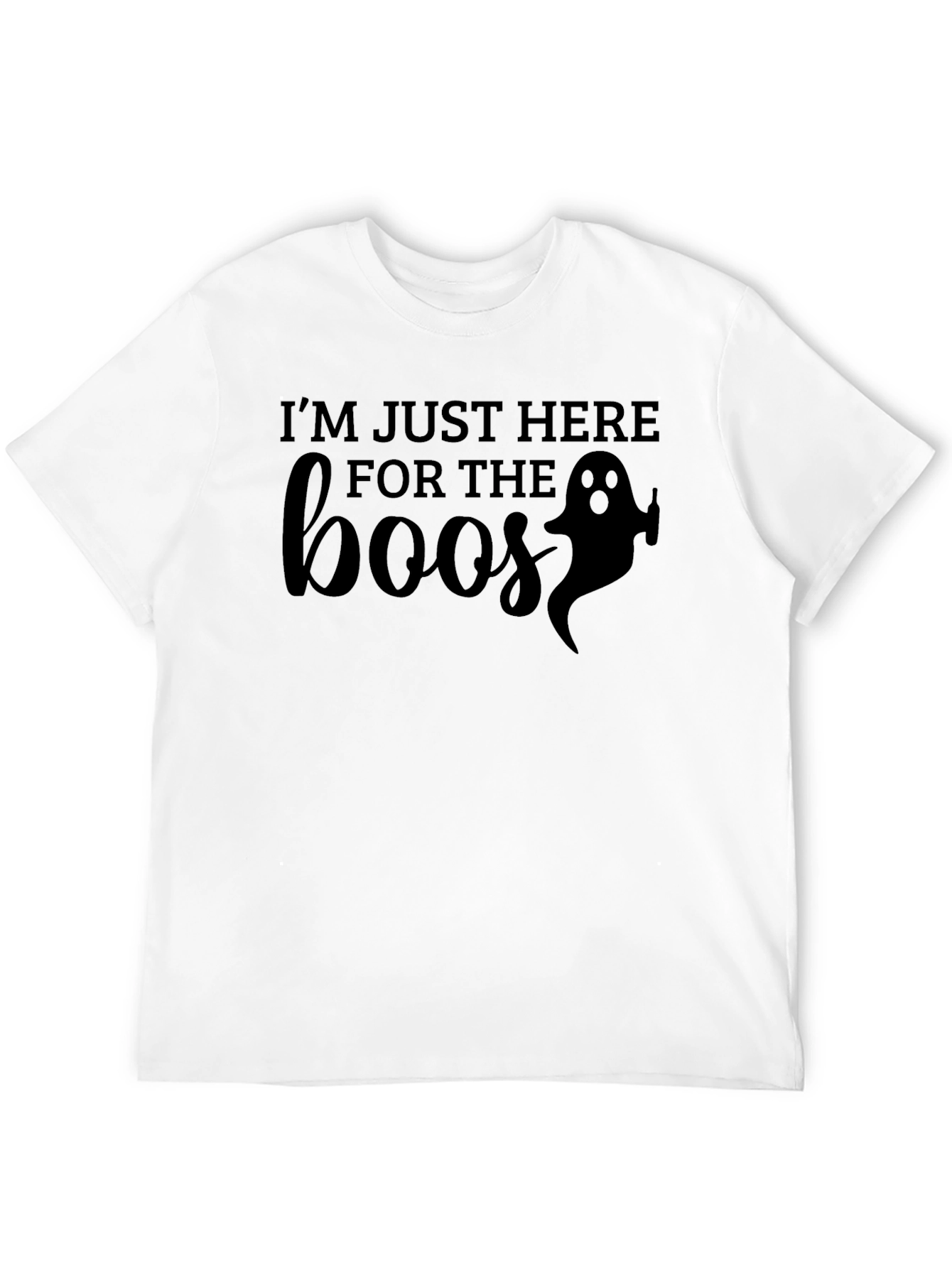 Black Halloween Boo Ghost Graphic Tee view 12