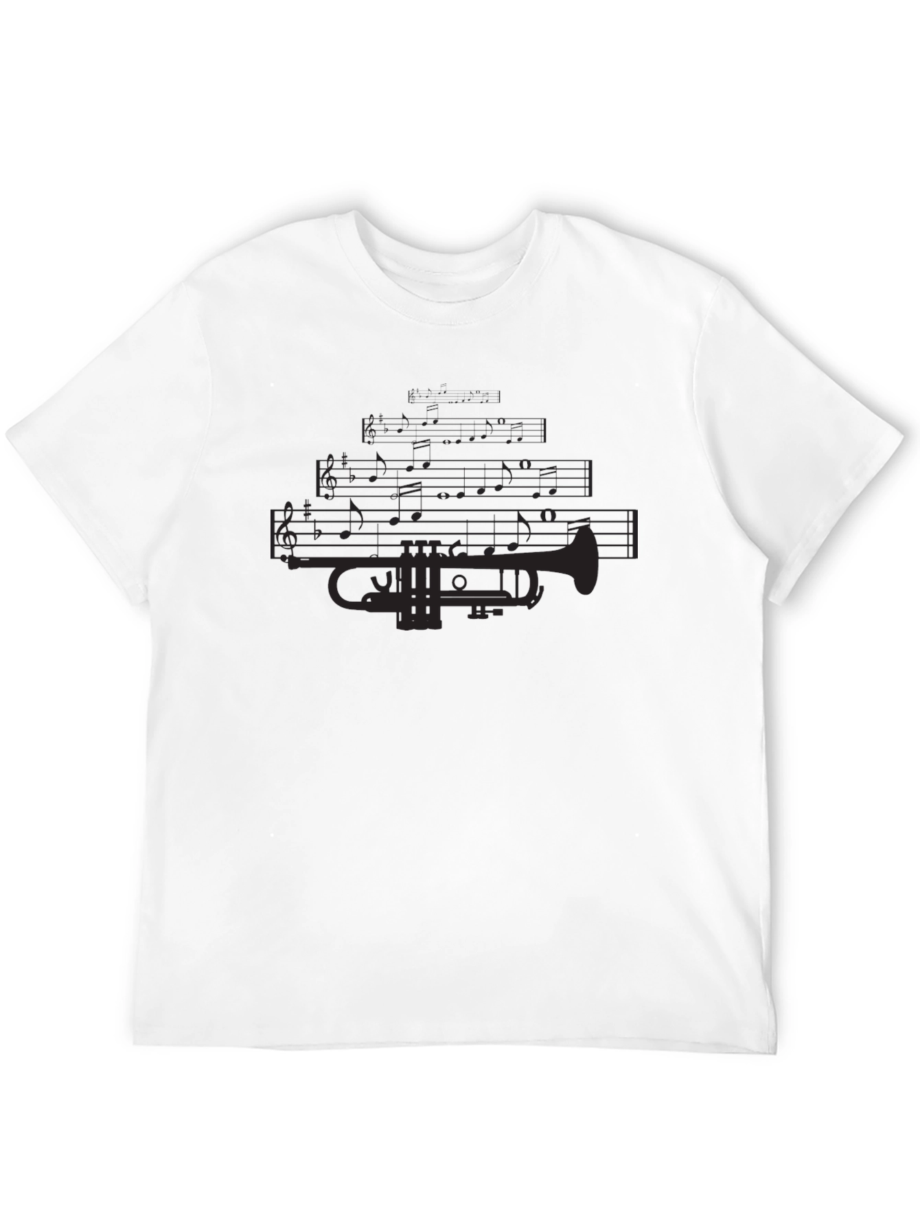Black Trumpet Music T-Shirt view 12