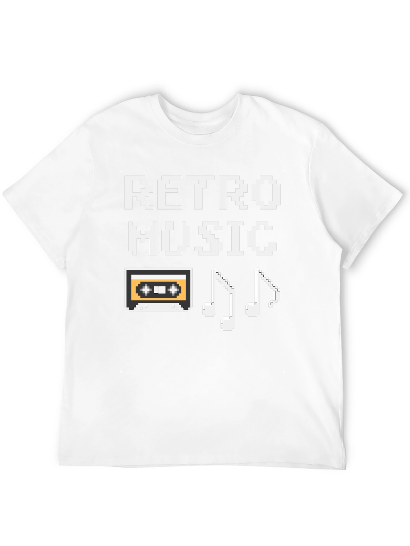Black Retro Music Pixel T-Shirt - Vintage 8-Bit Style! view 12