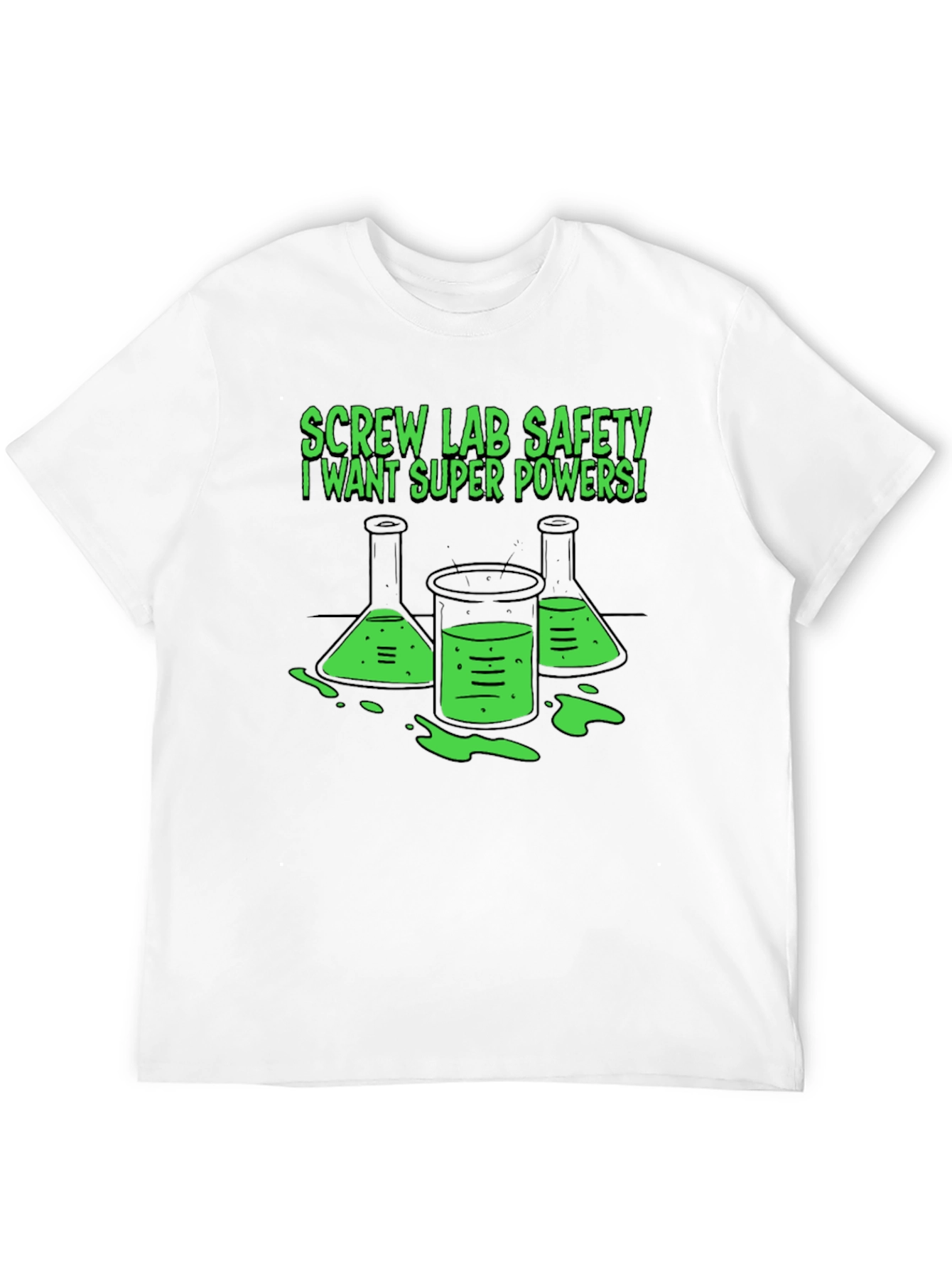 Black Screw Lab Safety T-Shirt - I Want Super Powers! view 12